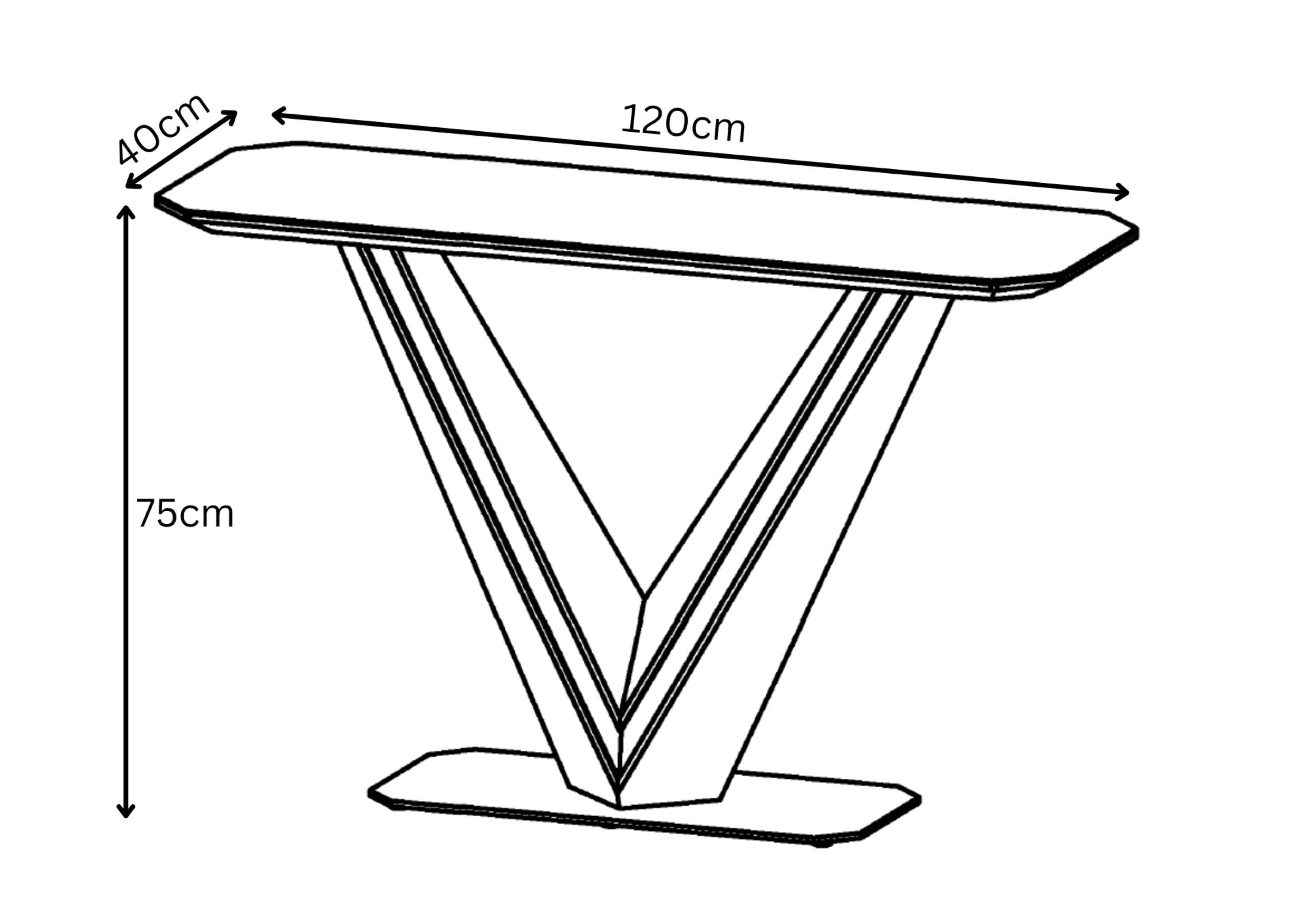 Vizarri Matte White Ceramic Console Table
