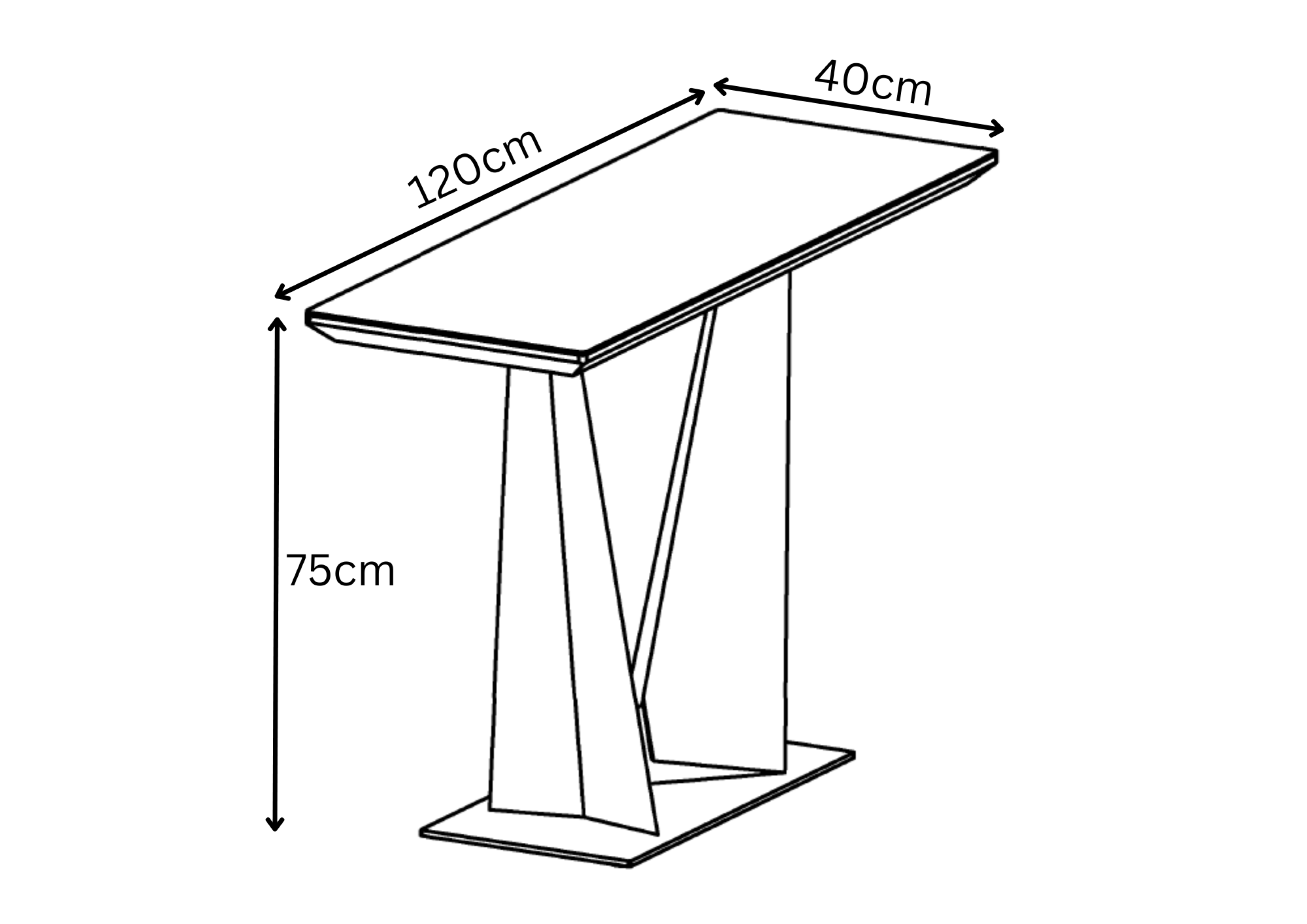 Westin Grey Ceramic Console Table