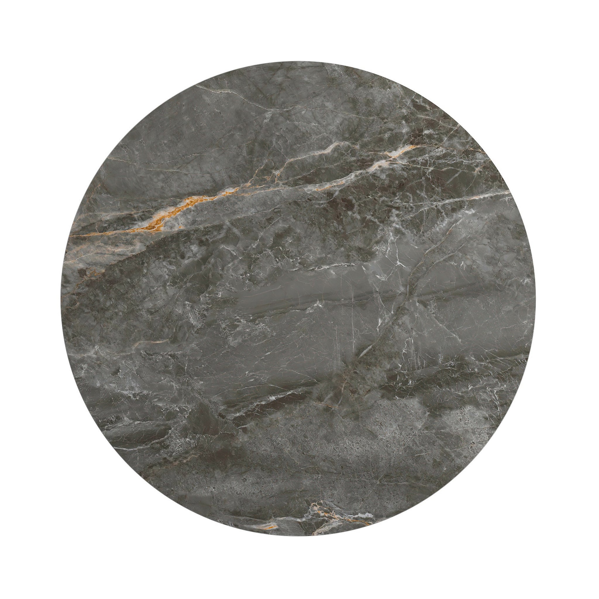 Cartier 120cm Round Gloss Grey Ceramic Dining Table