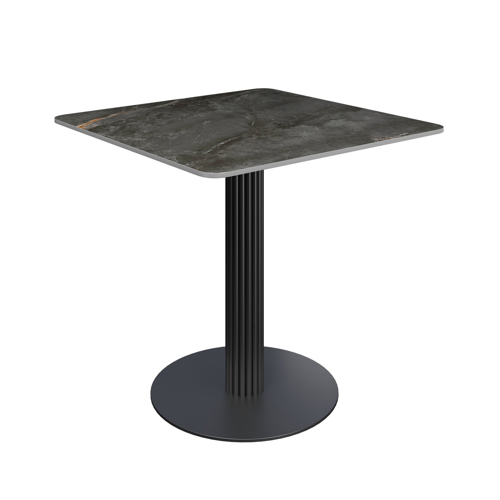 Cartier 80cm Square Gloss Grey Ceramic Dining Table