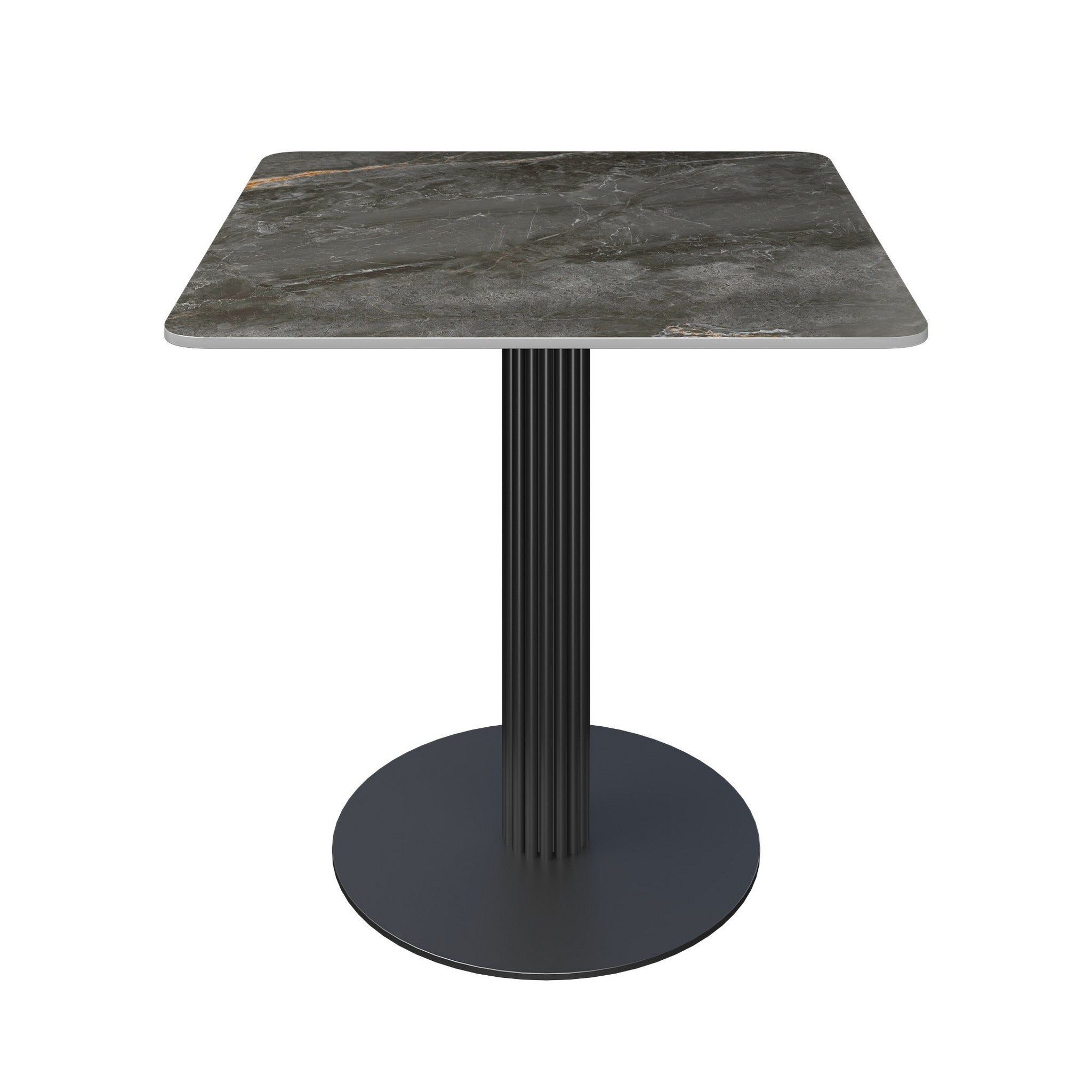 Cartier 80cm Square Gloss Grey Ceramic Dining Table