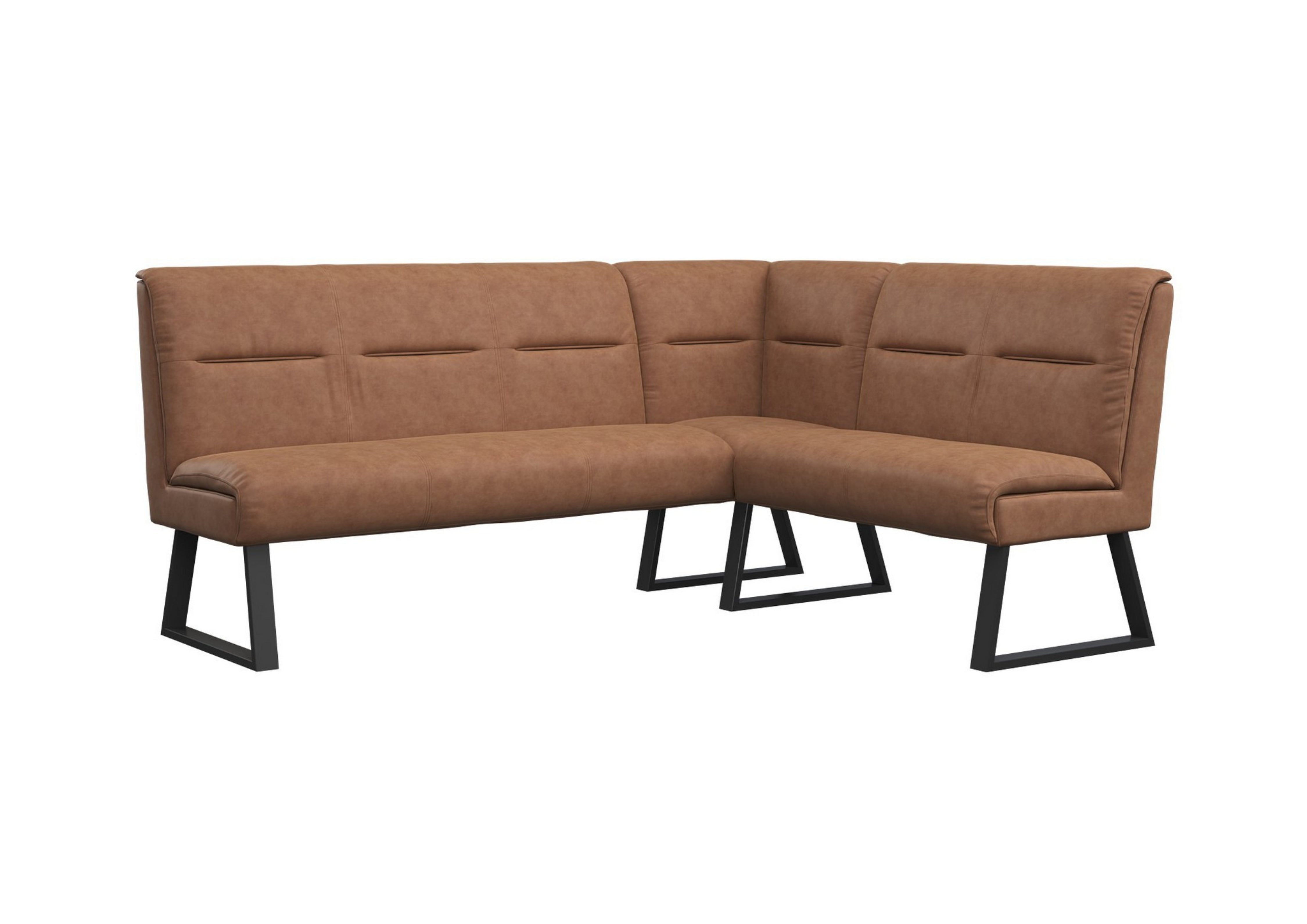 Cerutti Faux Leather Corner Bench