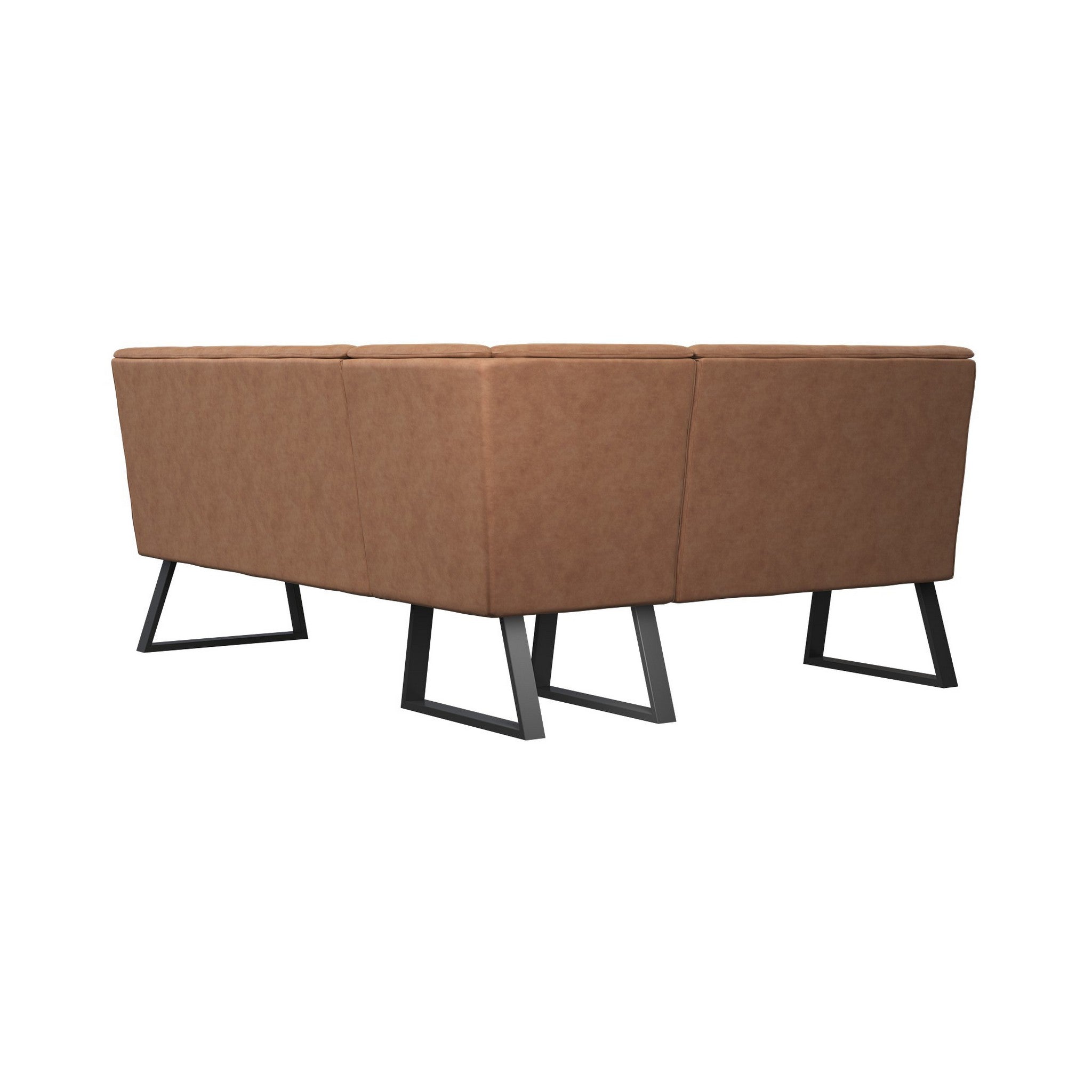 Cerutti Faux Leather Corner Bench