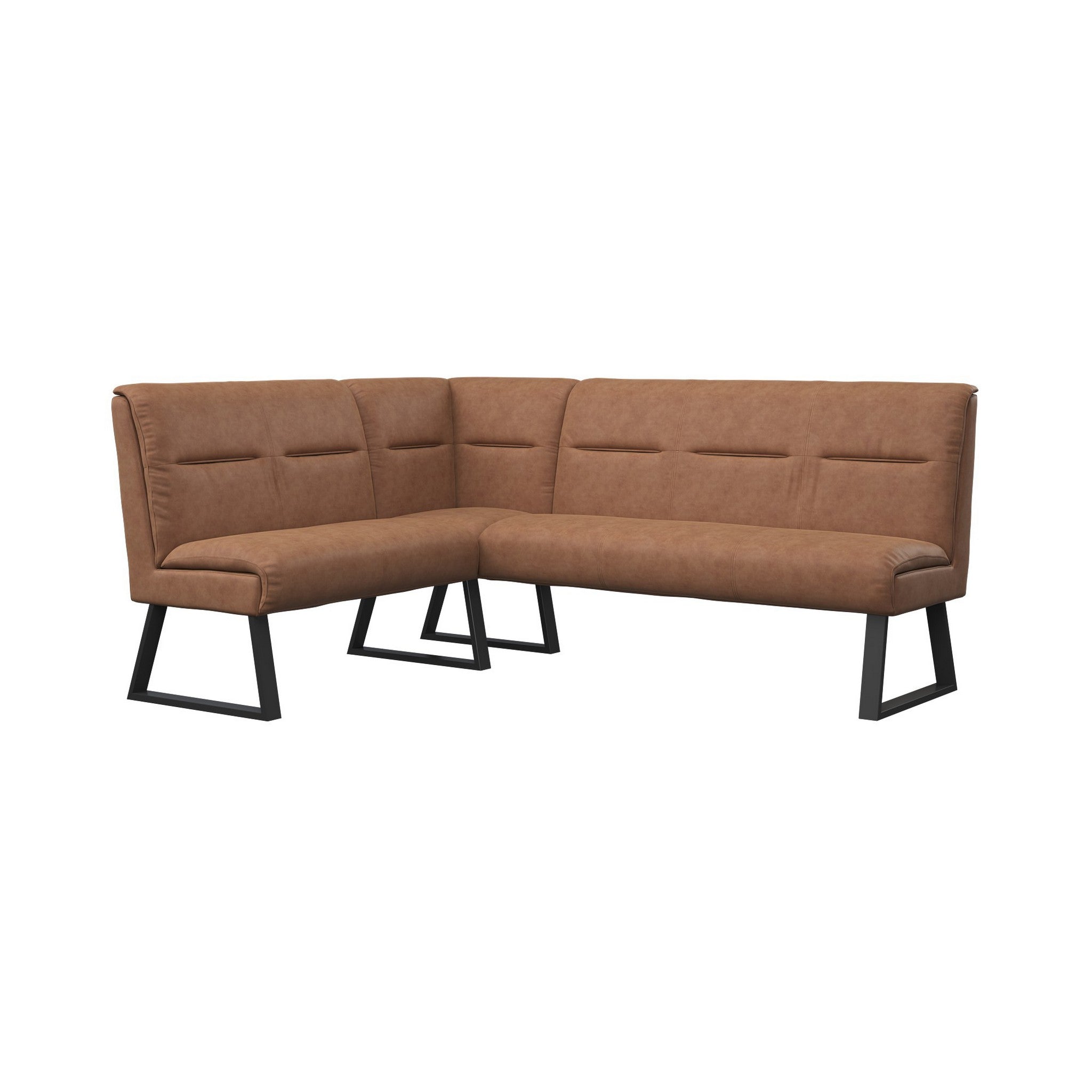 Cerutti Faux Leather Corner Bench