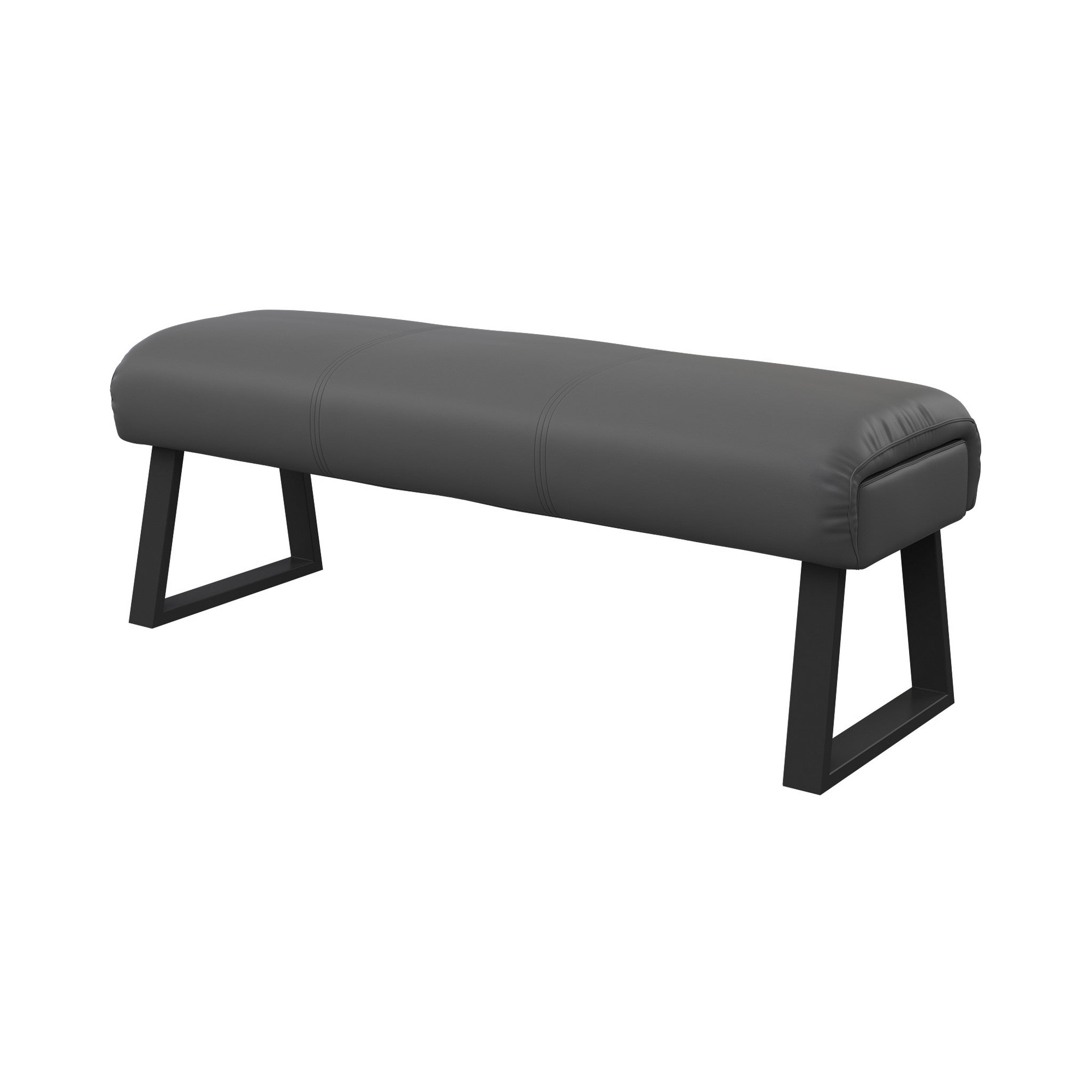 Cerutti Leather Backless Bench
