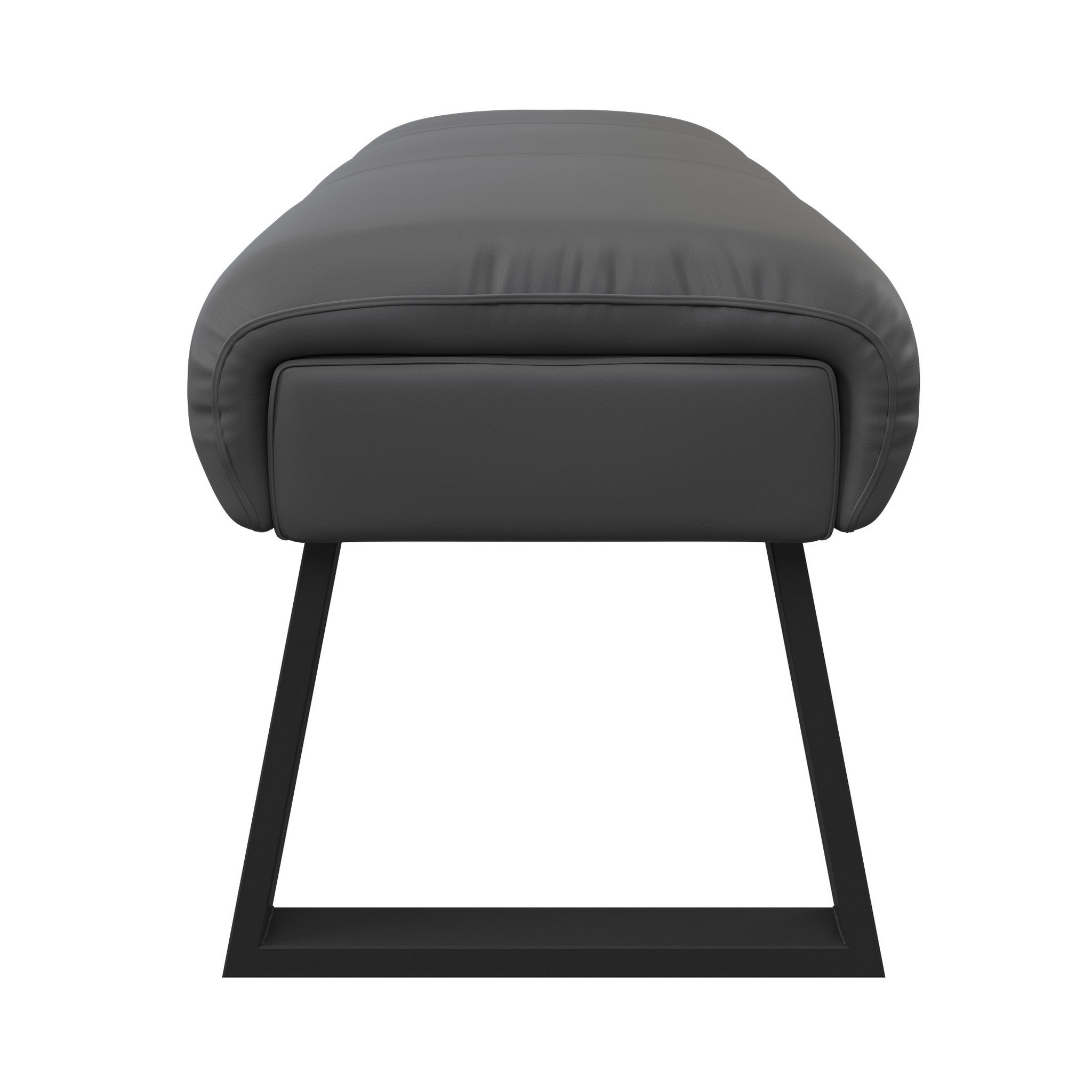 Cerutti Faux Leather Backless Bench