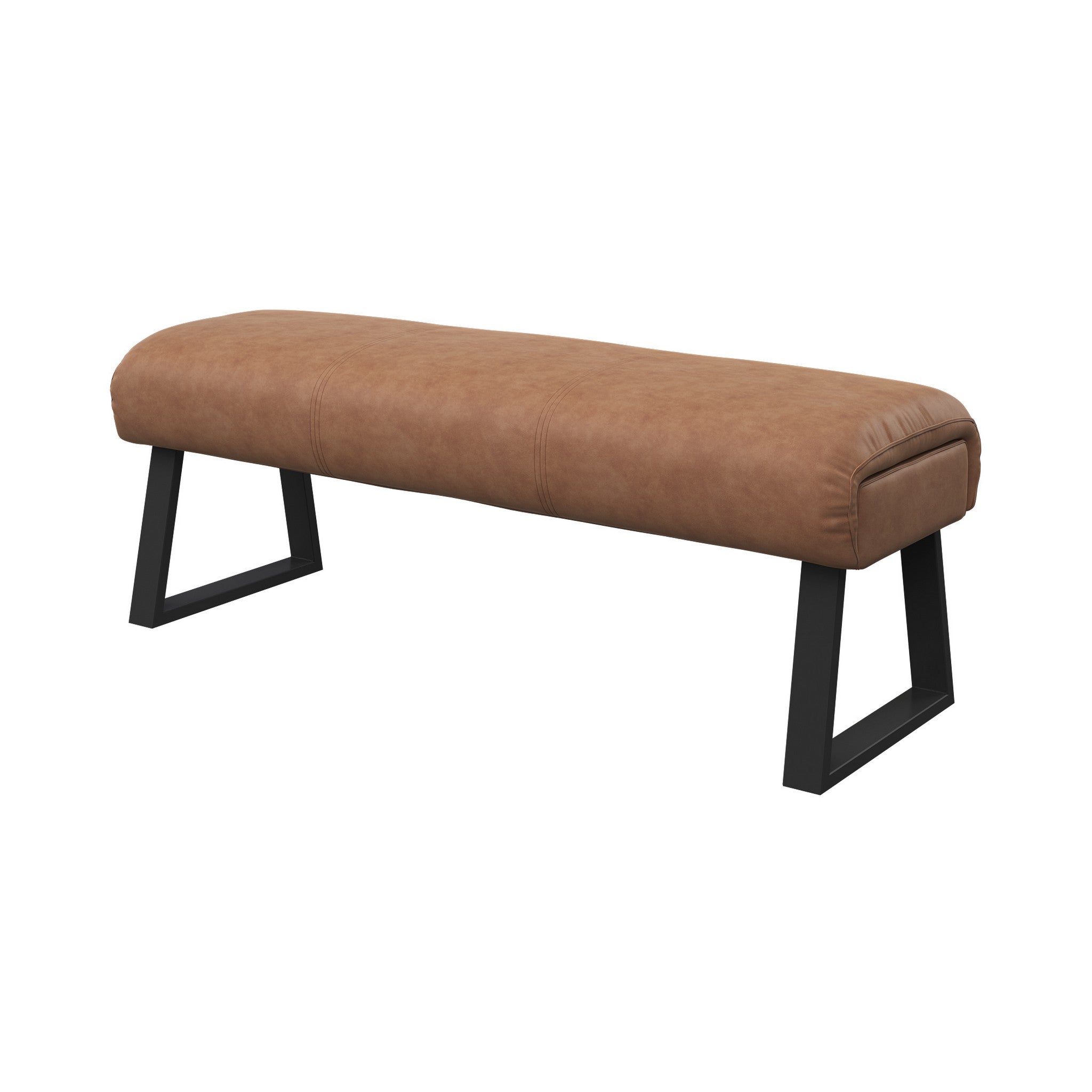 Cerutti Faux Leather Backless Bench