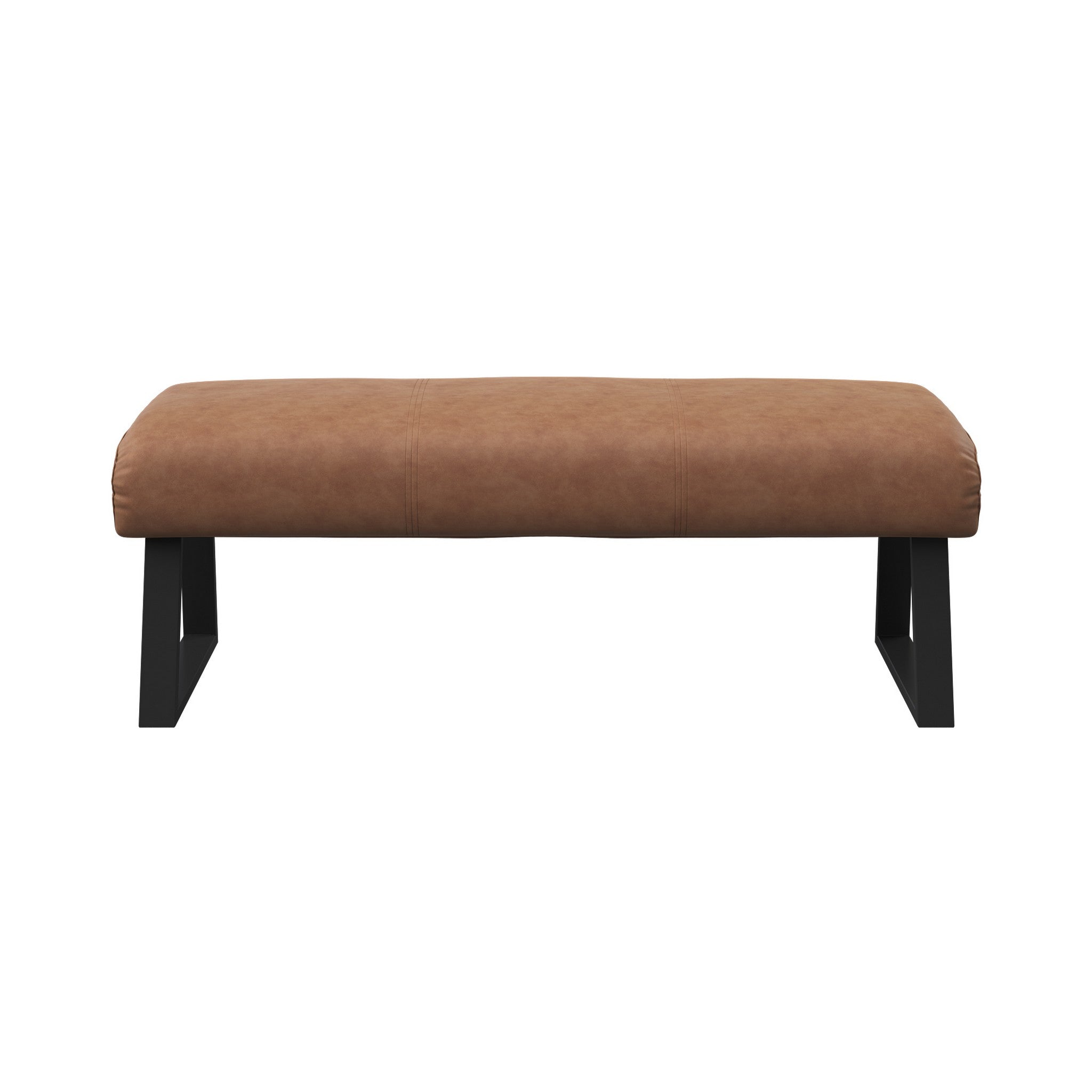 Cerutti Faux Leather Backless Bench