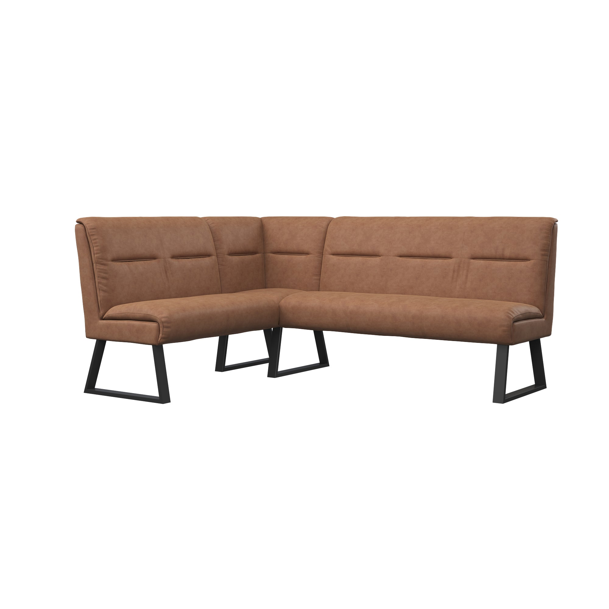 Cerutti Faux Leather Corner Bench