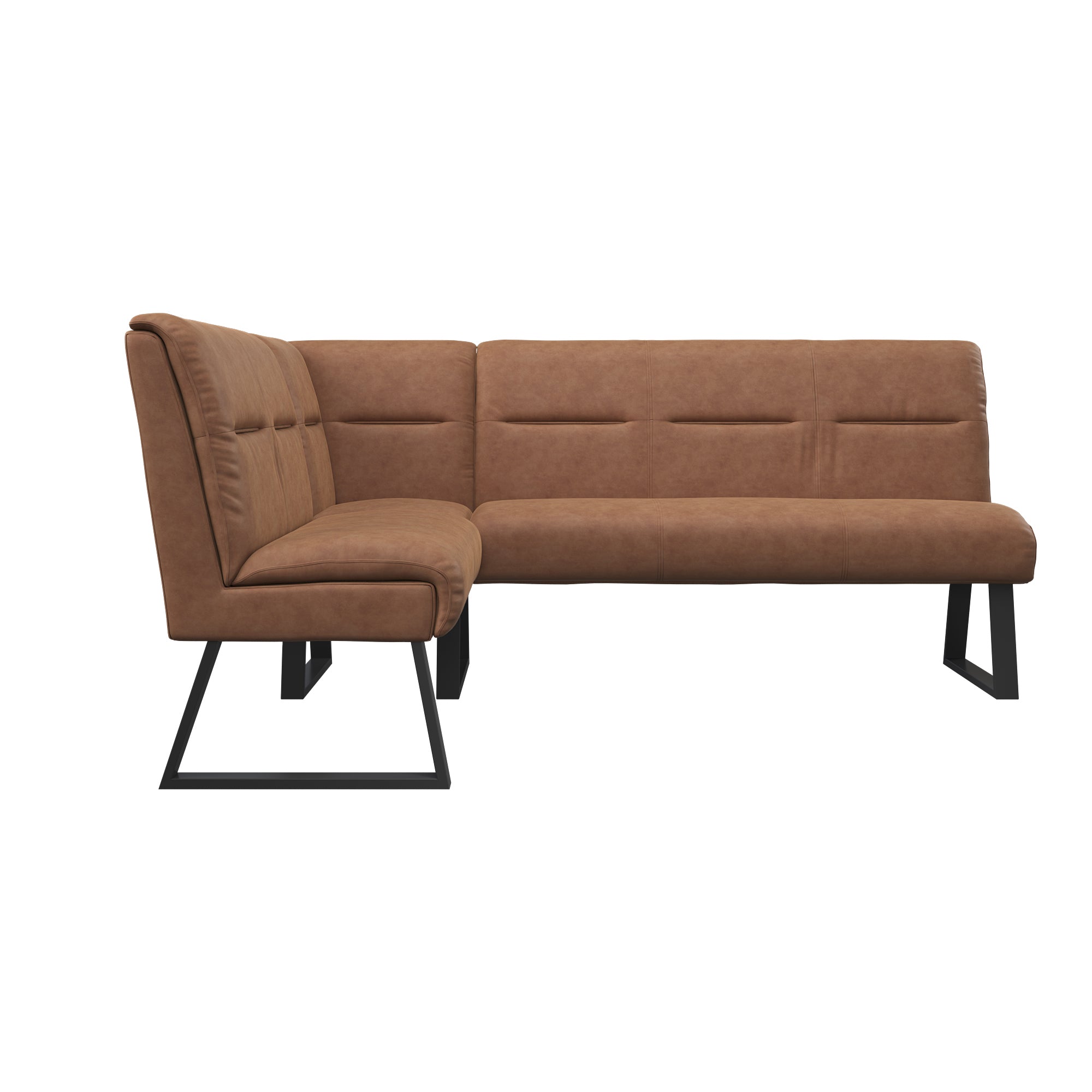 Cerutti Faux Leather Corner Bench
