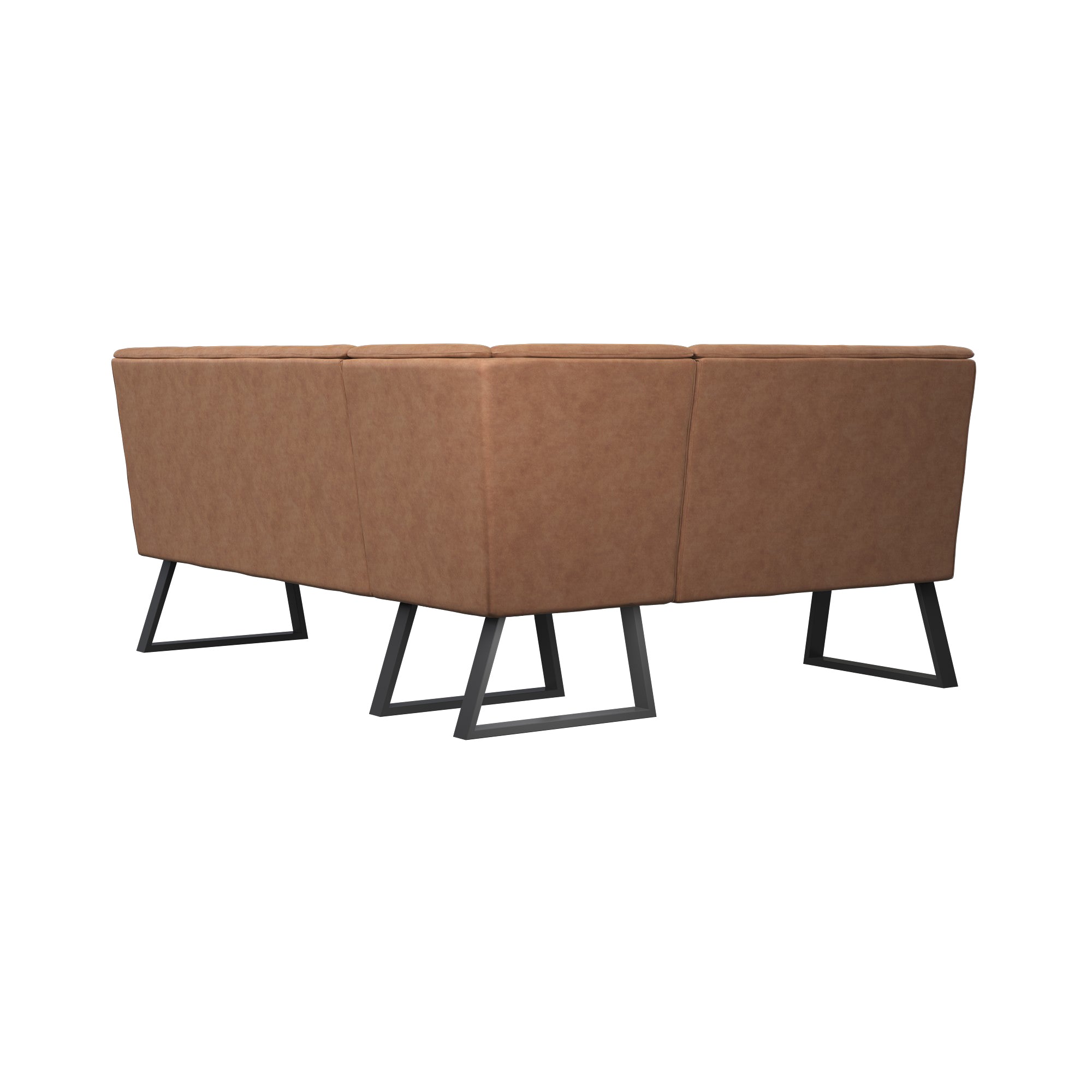 Cerutti Faux Leather Corner Bench
