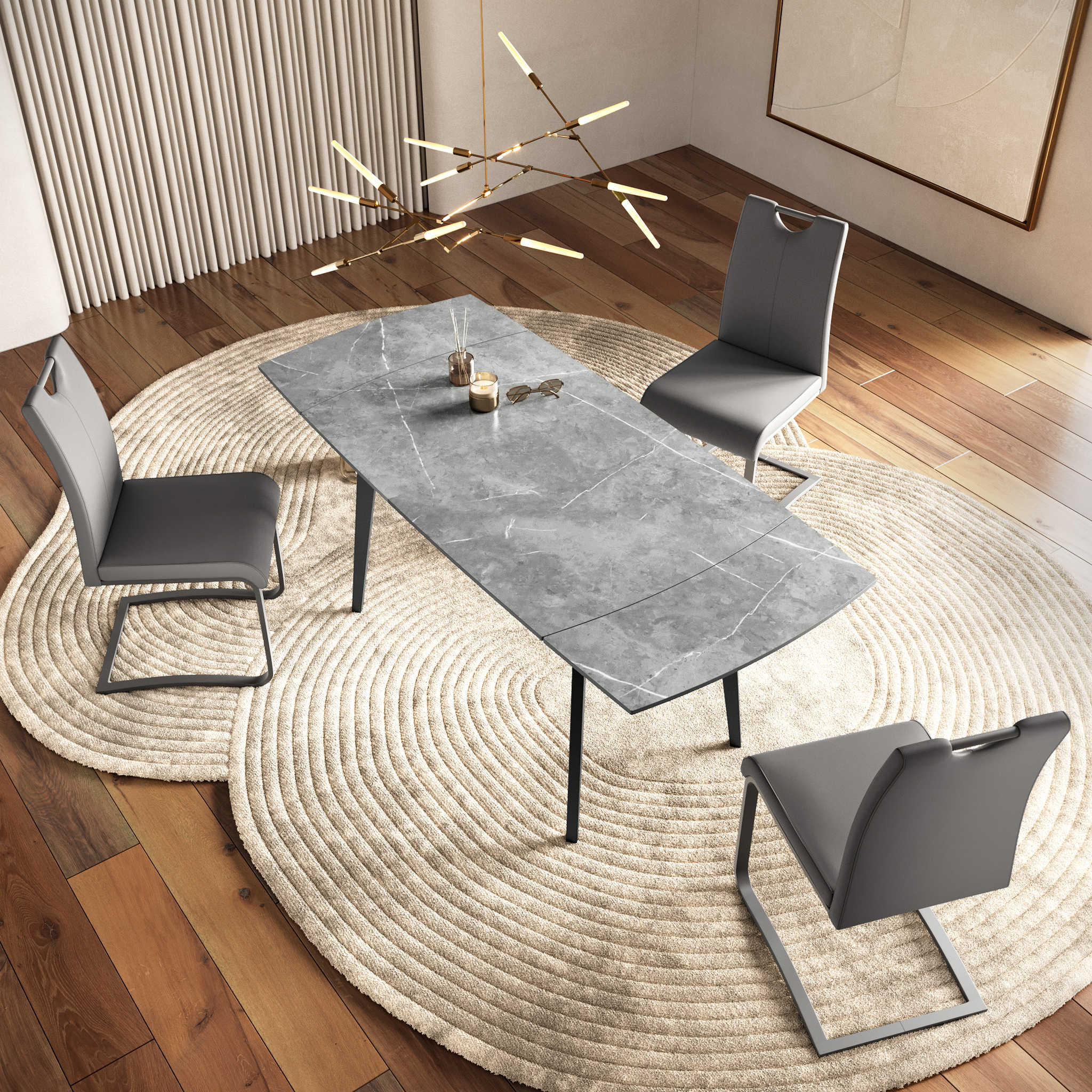 New Verdi 120-180cm Ceramic Pull-out Extending Table