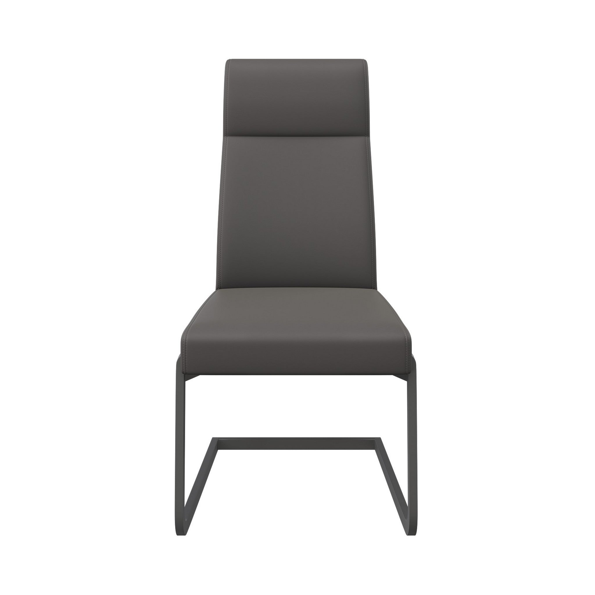 Dante Faux Leather Dining Chair With Grey Frame