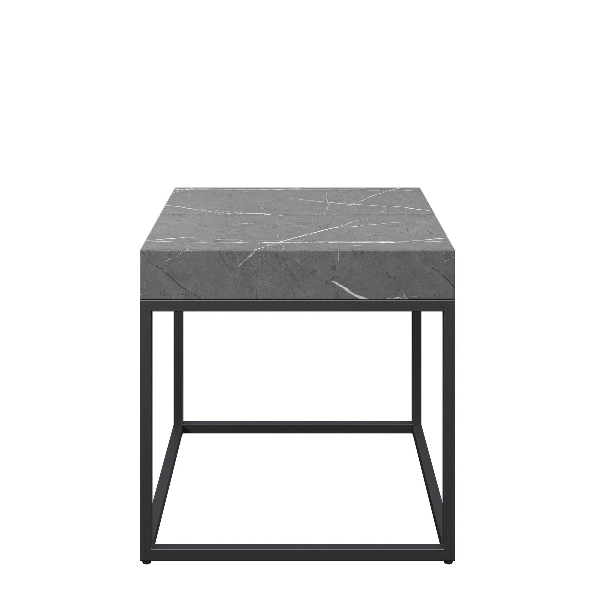 Delma Grey Marble Effect Side Table