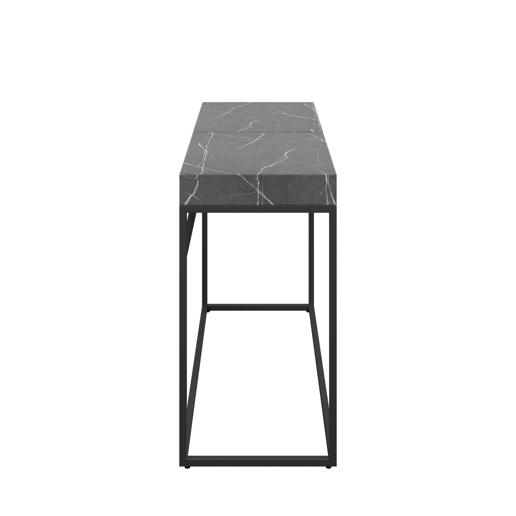 Delma Grey Marble Effect Console Table