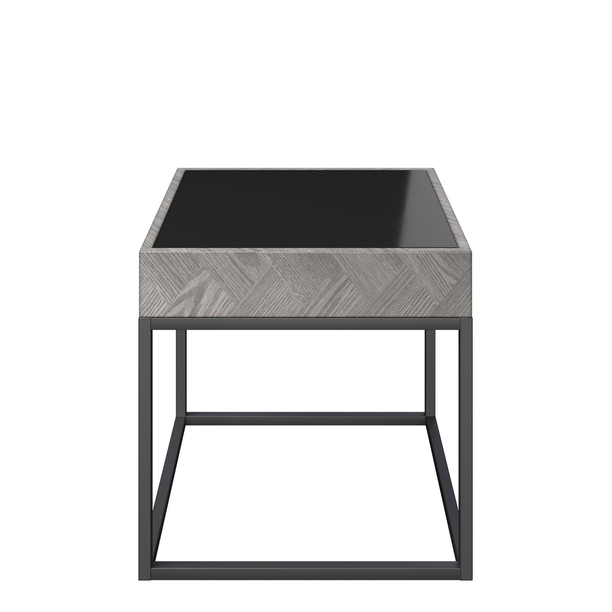 Ebony Black Glass Side Table