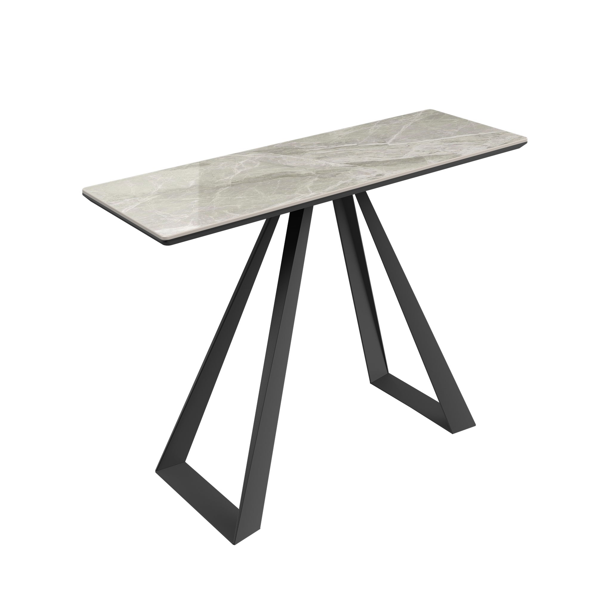 Lavante Grey Gloss Ceramic Console Table