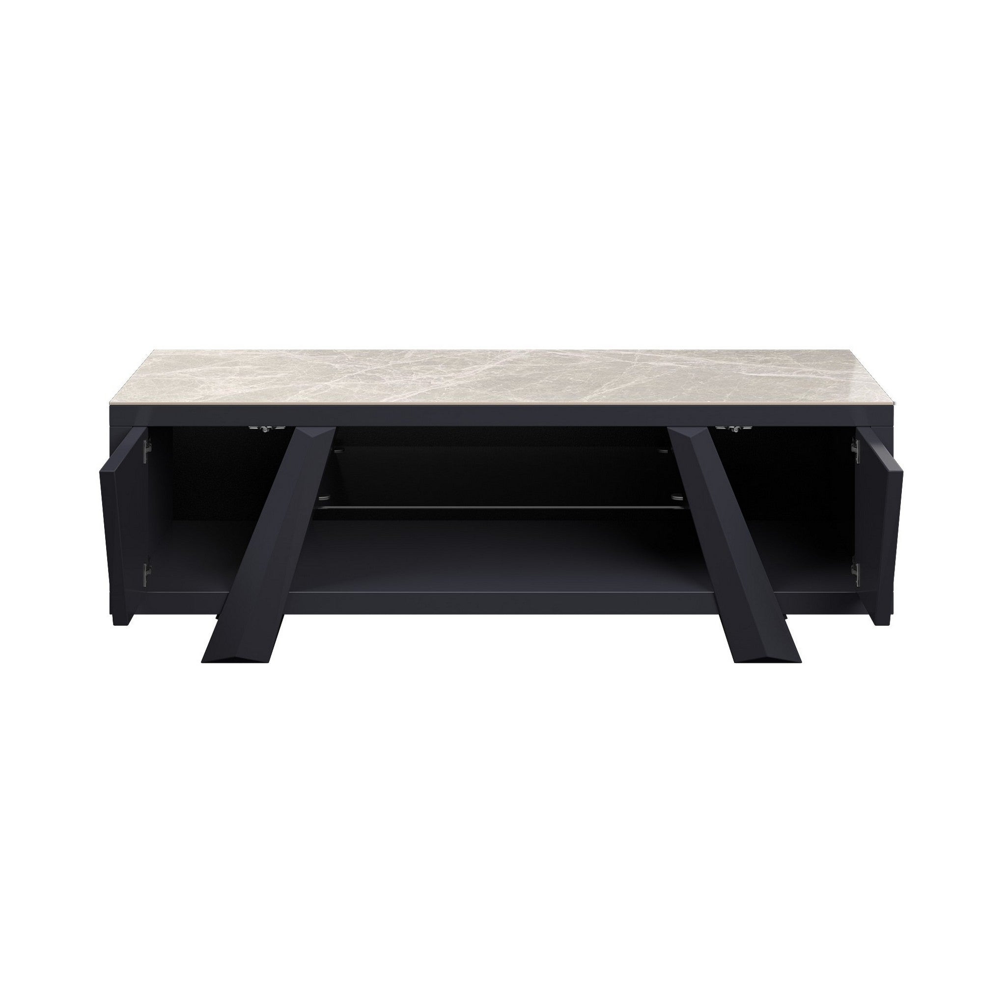 Lavante Grey Gloss Ceramic TV Unit