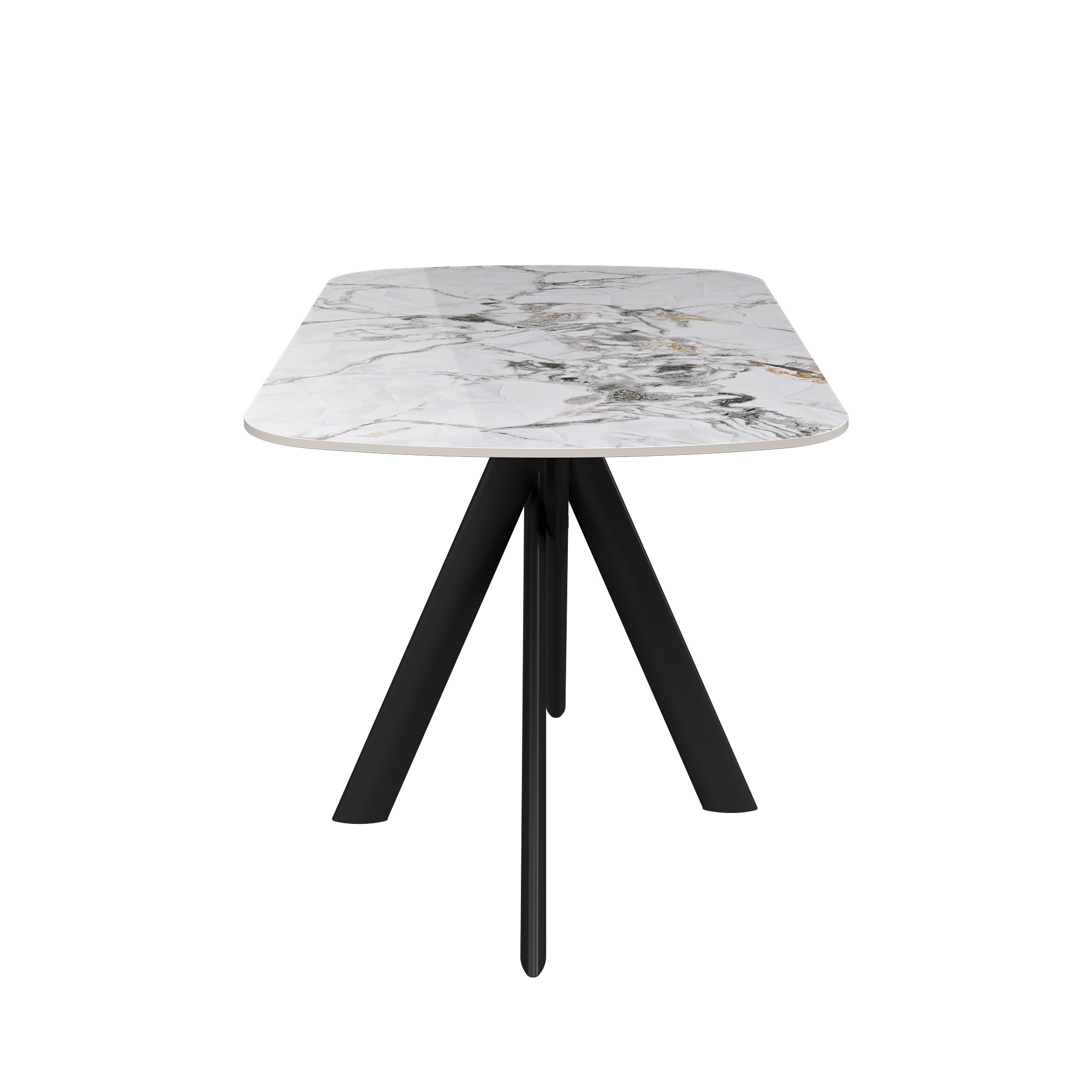 Lazzaro 140cm White Marble Ceramic Dining Table