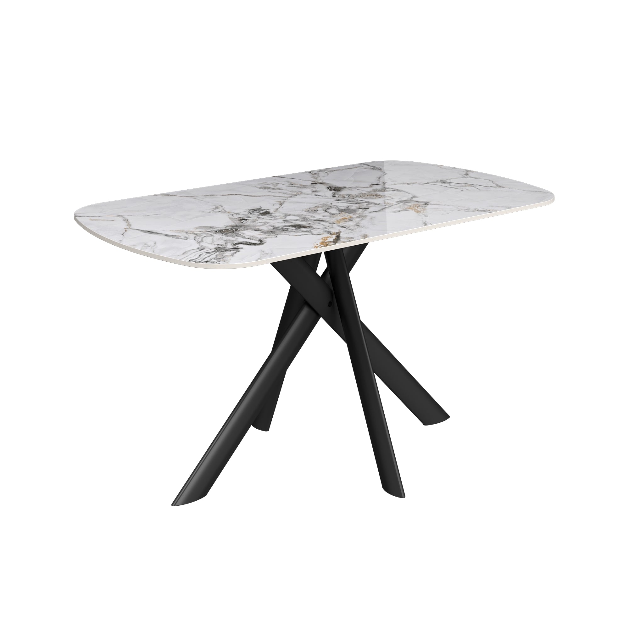 Lazzaro 140cm White Marble Ceramic Dining Table