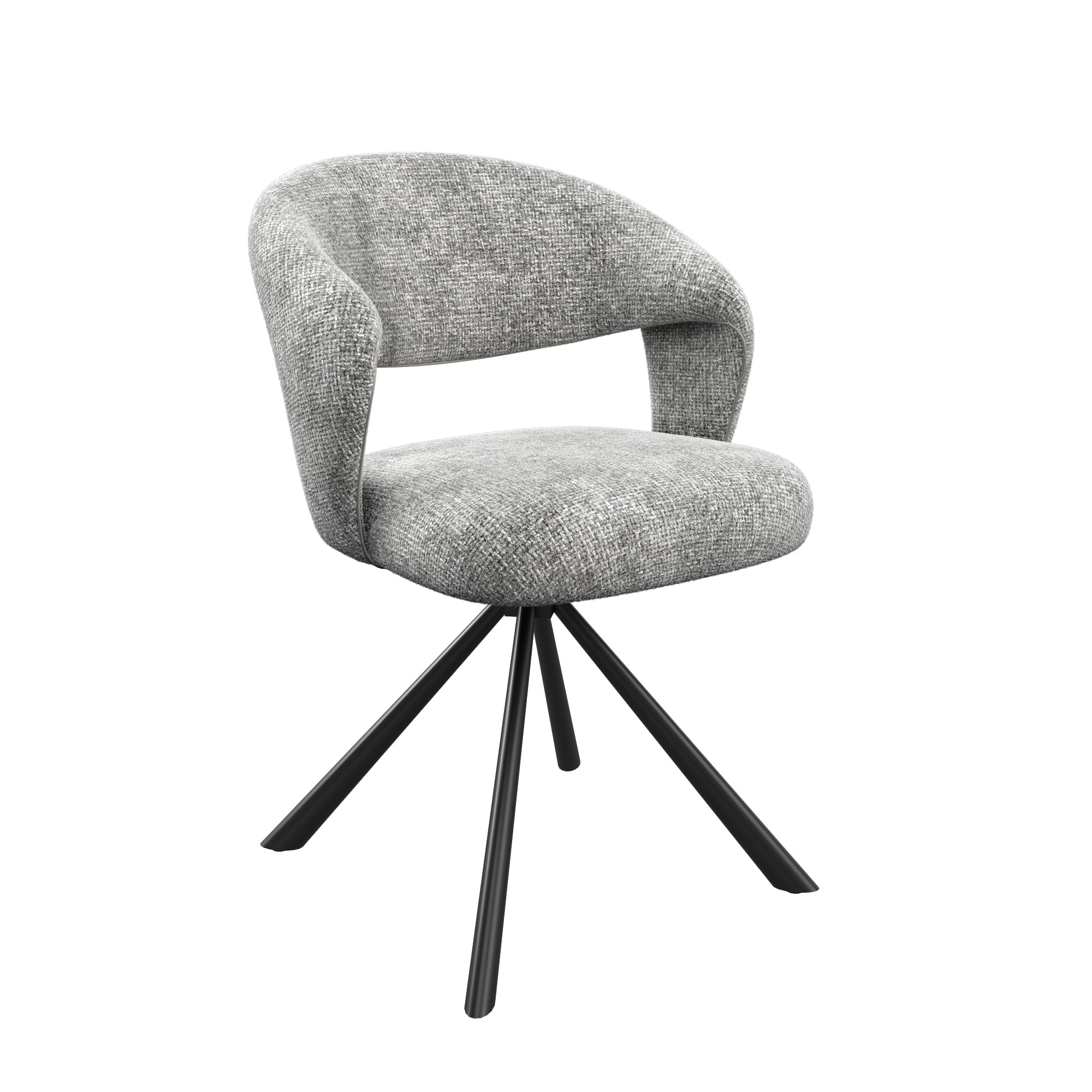 Lazzaro Fabric Swivel Dining Chair