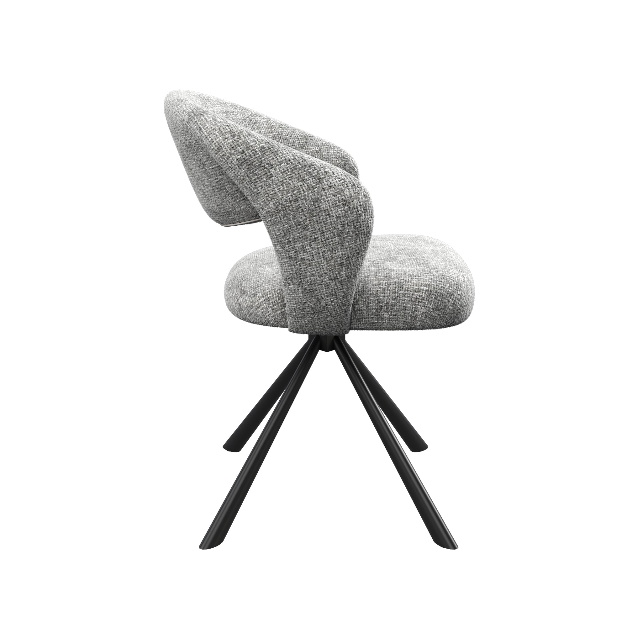 Lazzaro Fabric Swivel Dining Chair