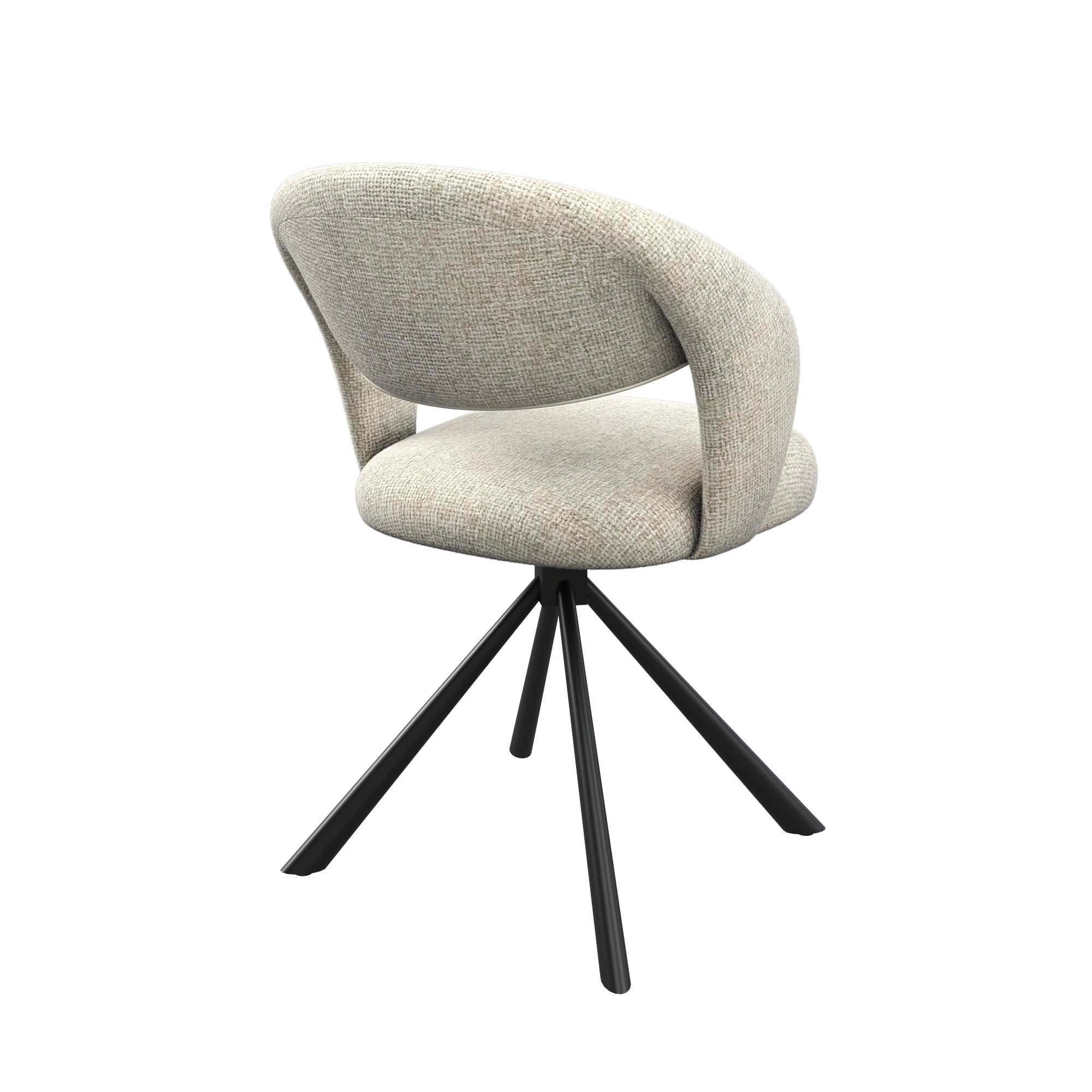 Lazzaro Fabric Swivel Dining Chair