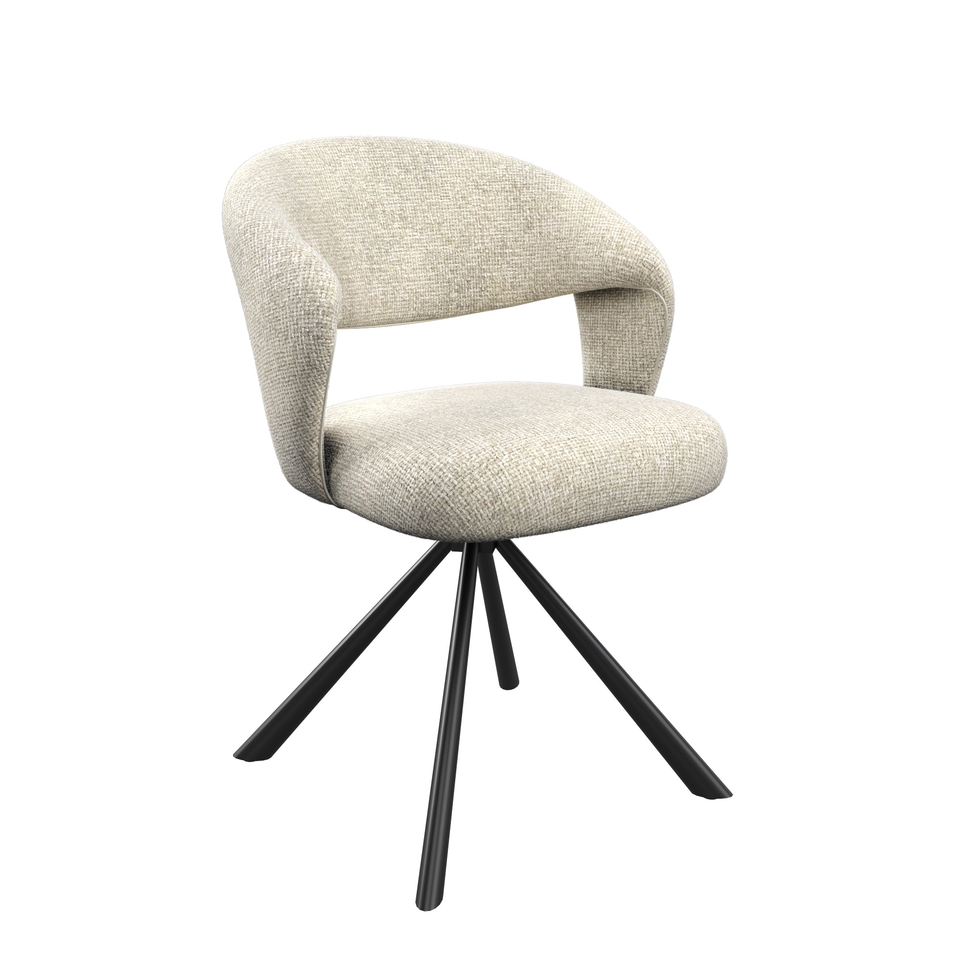 Lazzaro Fabric Swivel Dining Chair