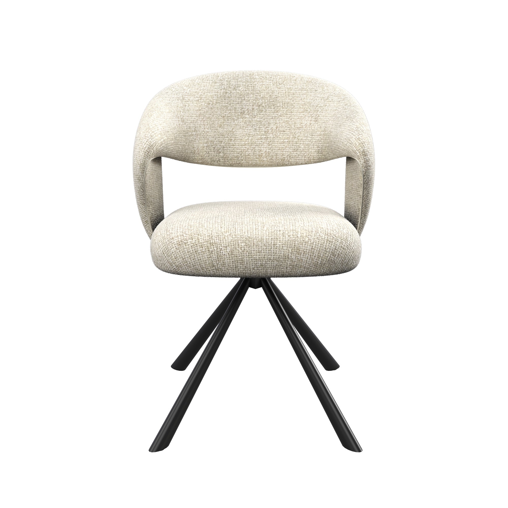 Lazzaro Fabric Swivel Dining Chair