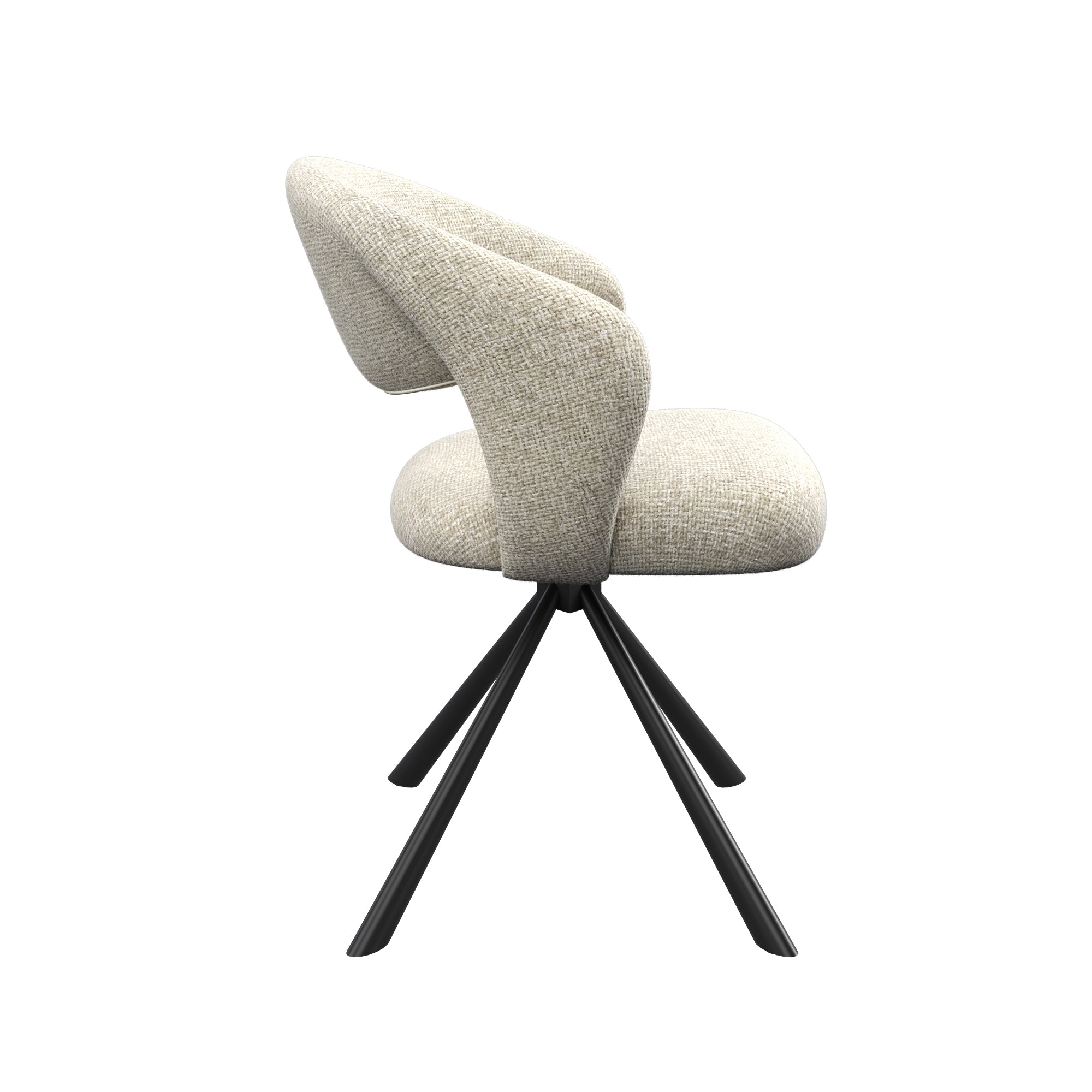 Lazzaro Fabric Swivel Dining Chair