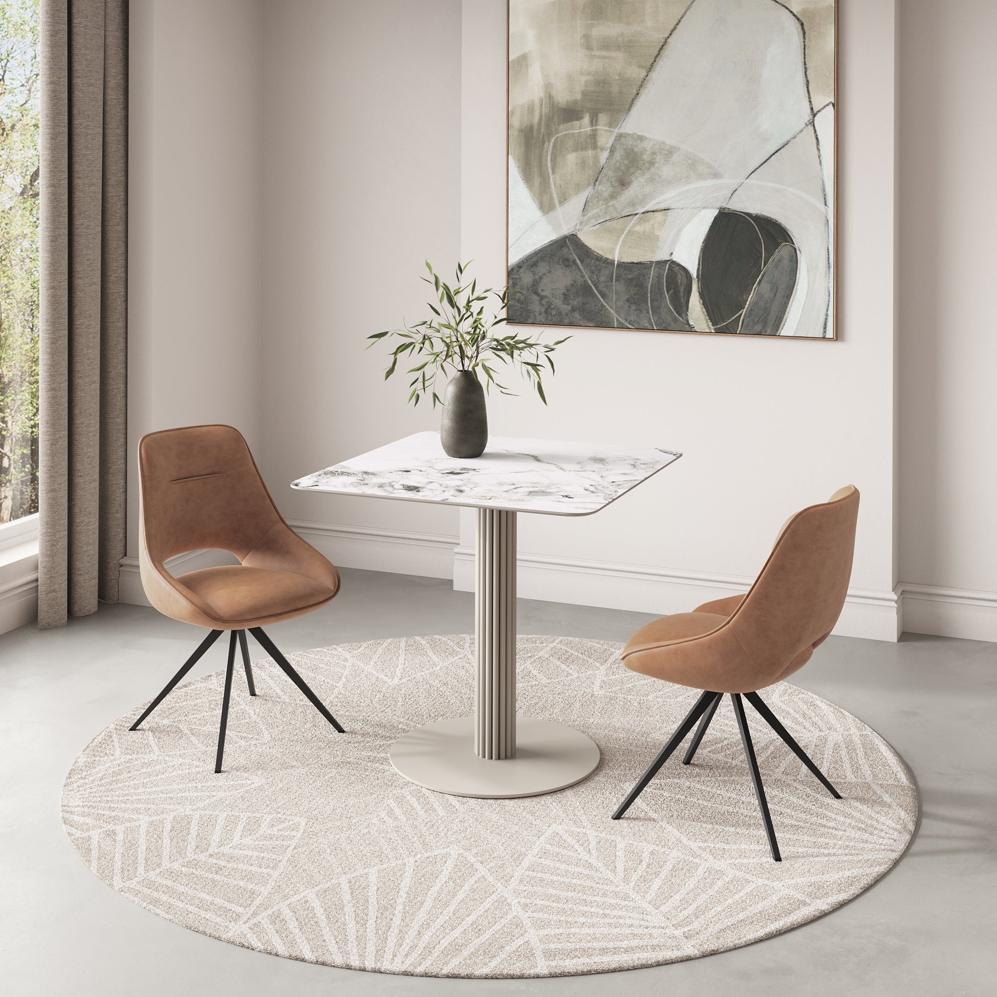 Castello 80cm Square Ceramic Bistro Table
