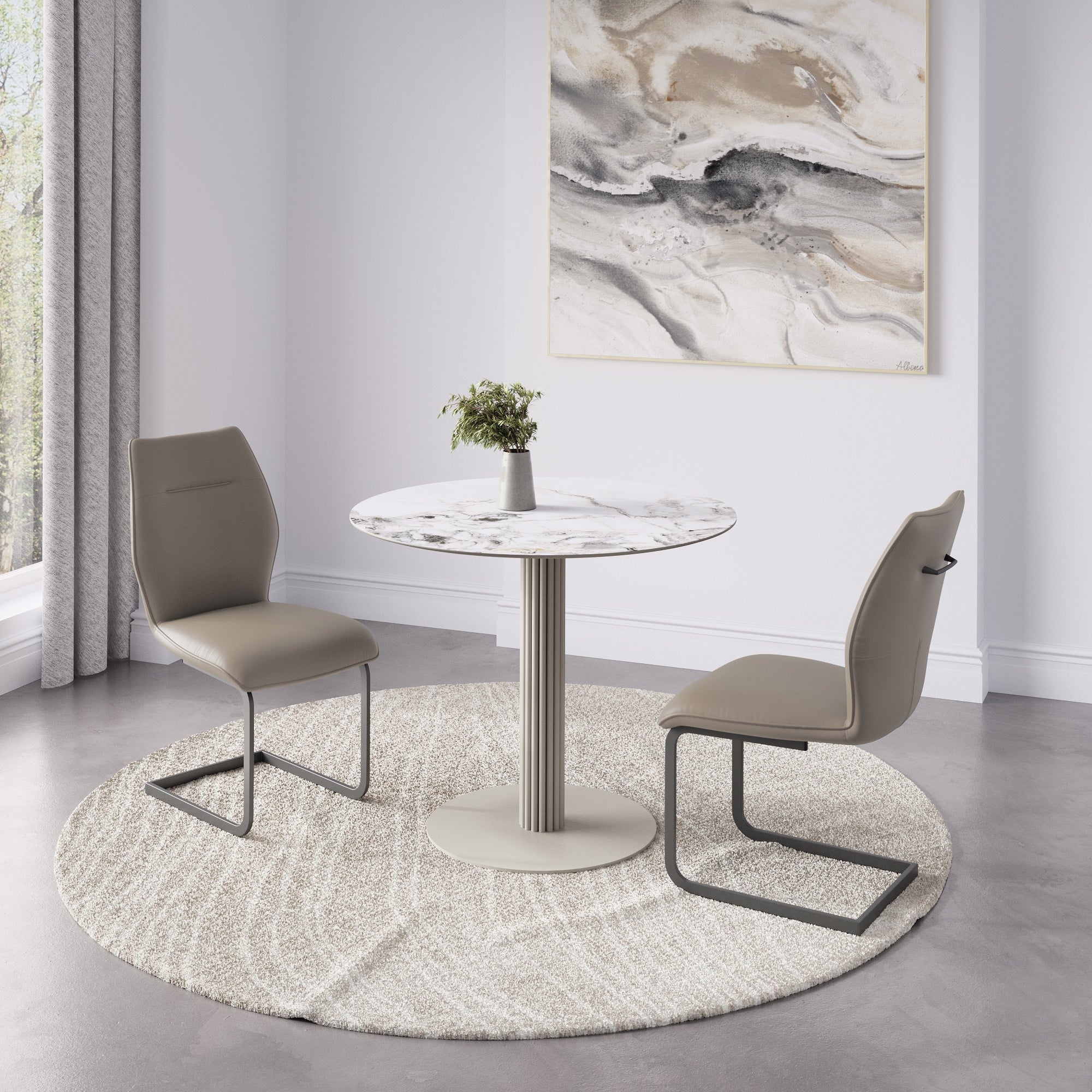 Castello 80cm Round Ceramic Bistro Table