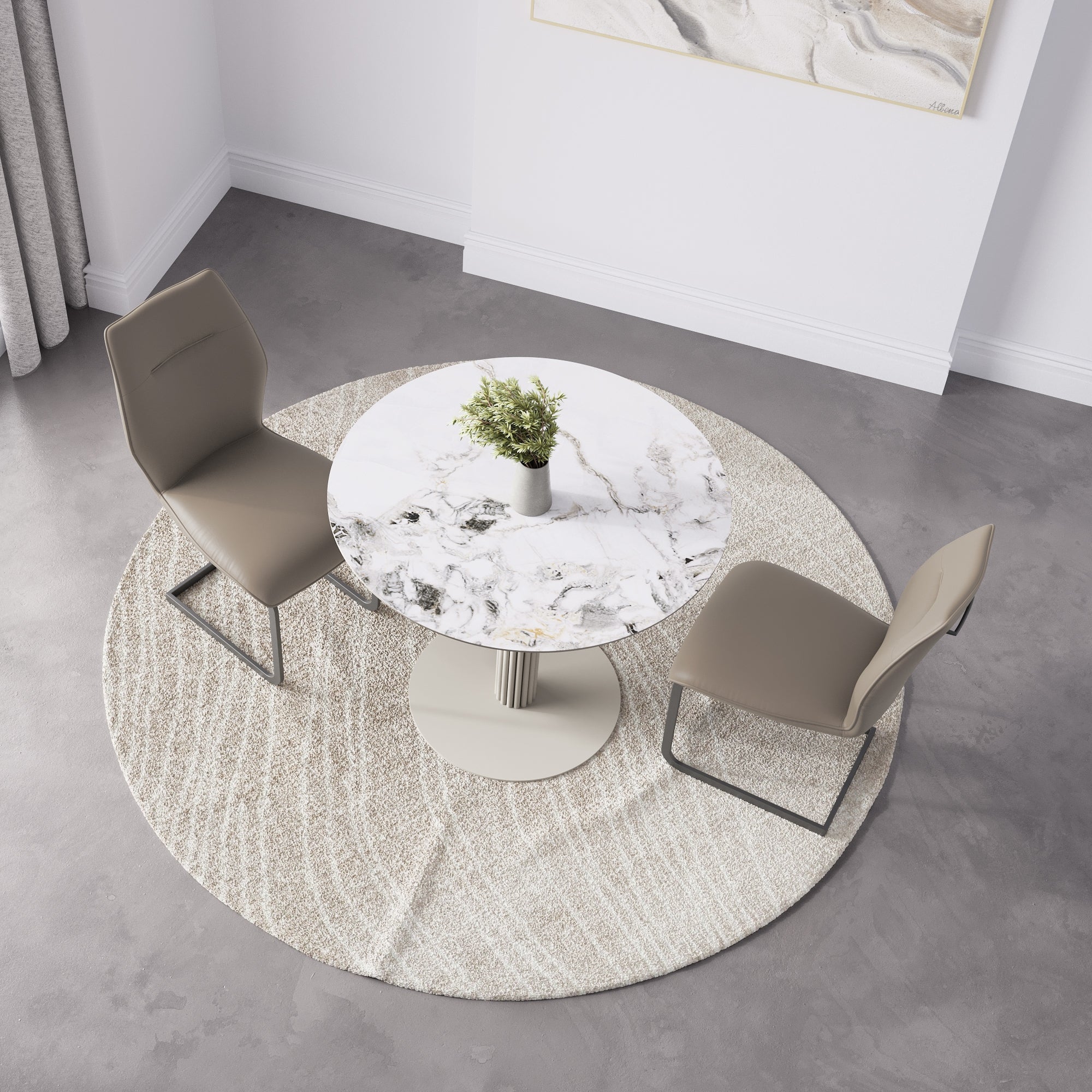 Castello 80cm Round Ceramic Bistro Table