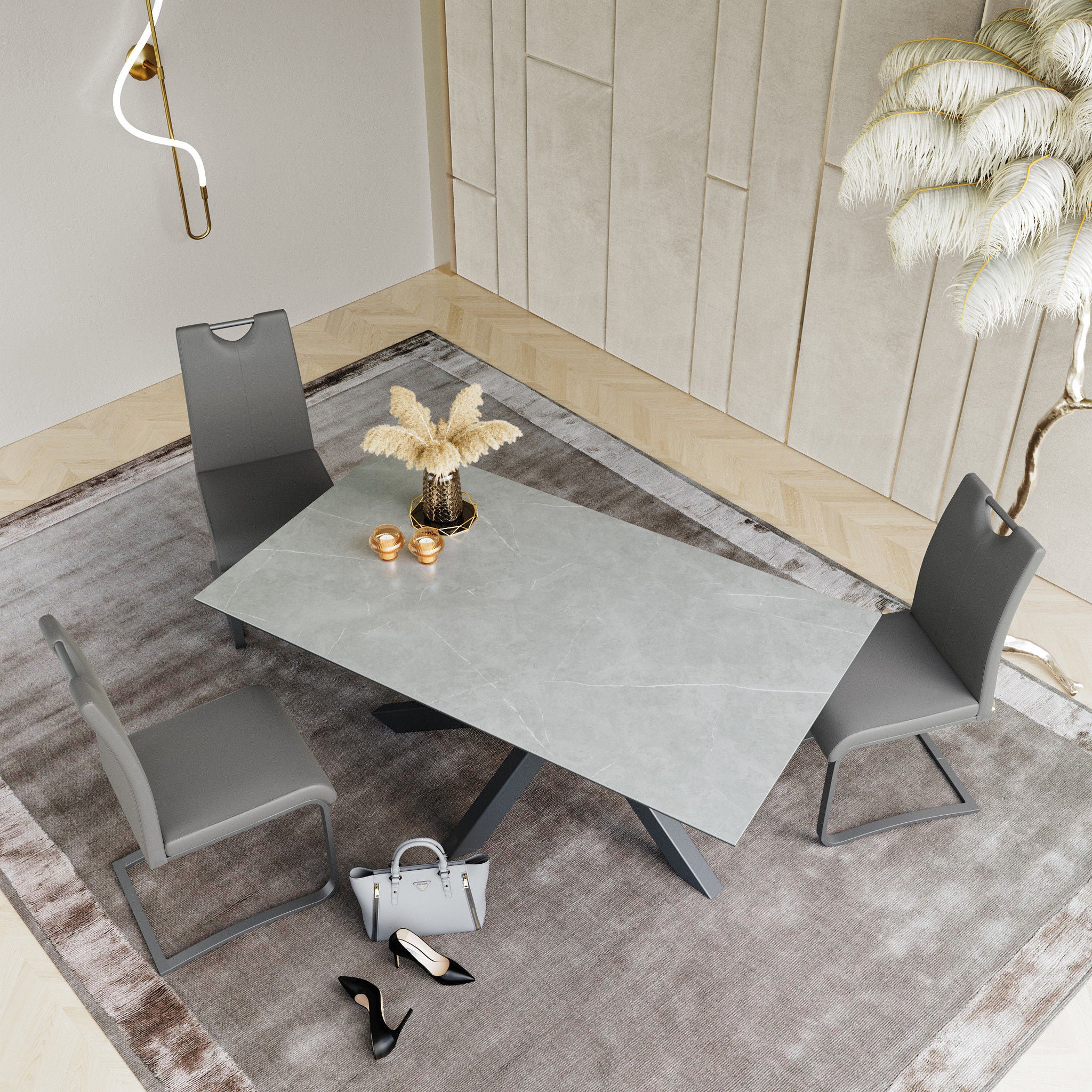 Brando 160cm Ceramic Fixed Dining Table