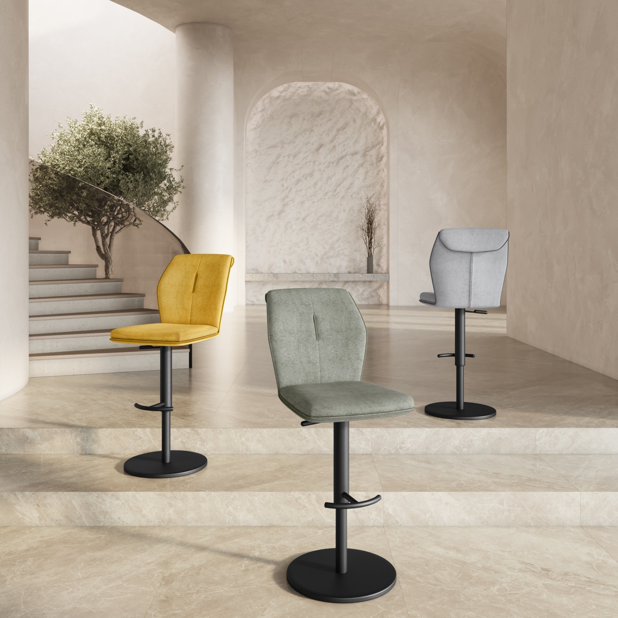 Sicily Fabric Bar Stool