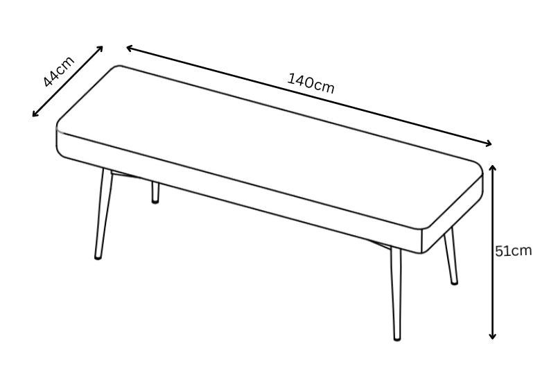 Lazzaro Fabric Backless Bench