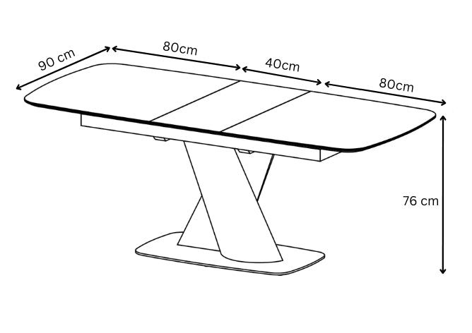 Tivoli 160-200cm  Extending Dining Table