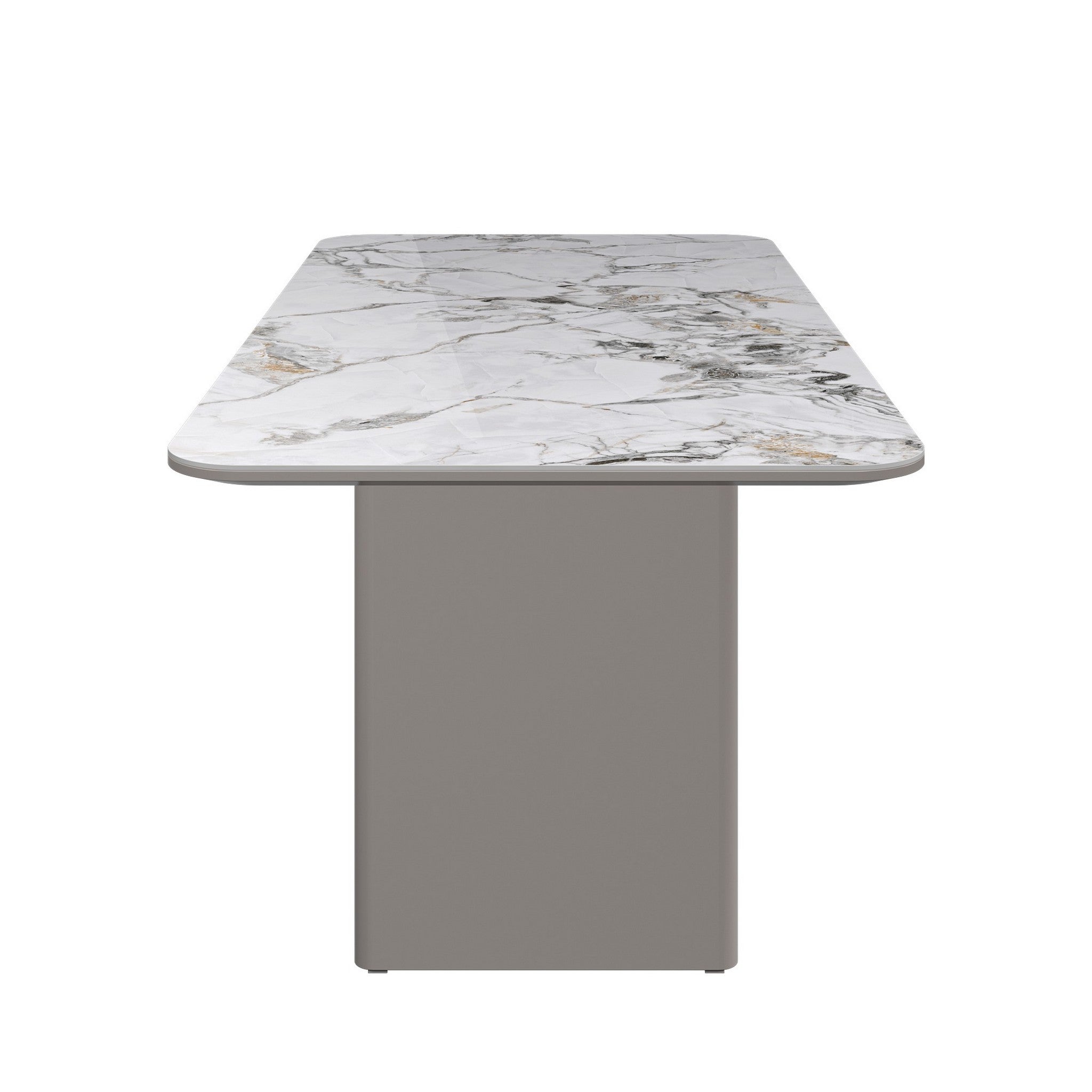 Milano 180cm Gloss White Ceramic Dining Table