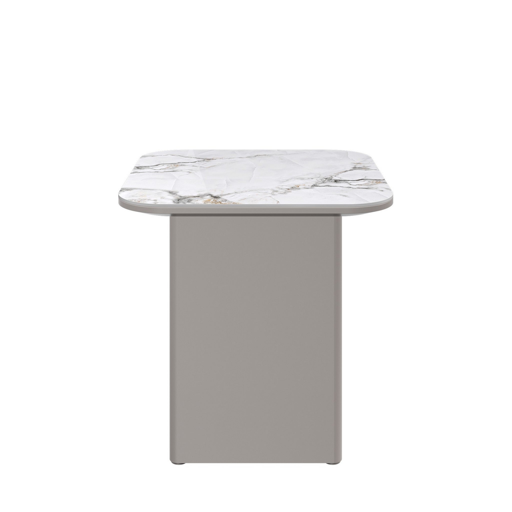 Milano Gloss White Ceramic Side Table