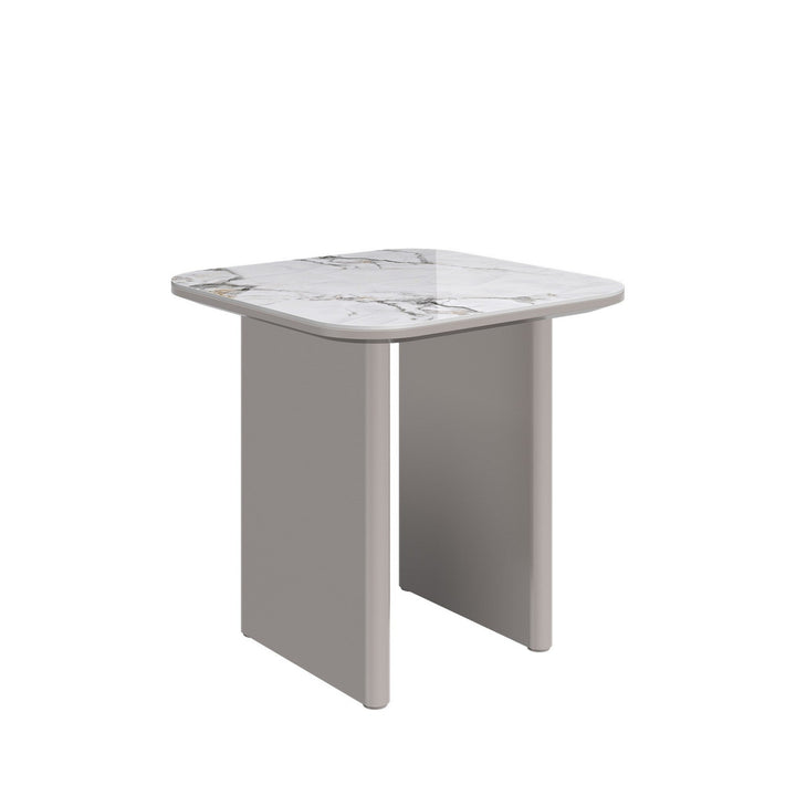 Milano Gloss White Ceramic Side Table