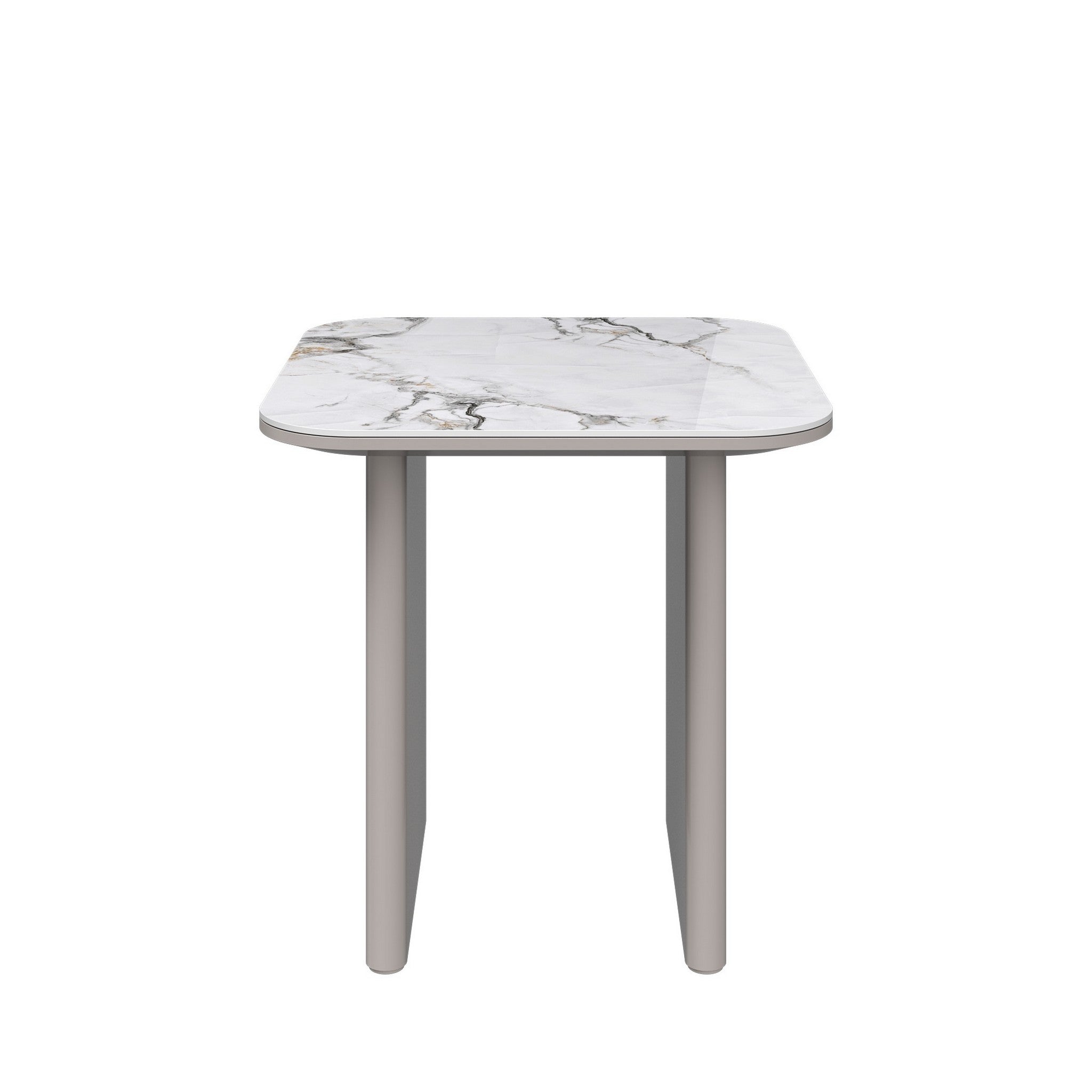 Milano Gloss White Ceramic Side Table