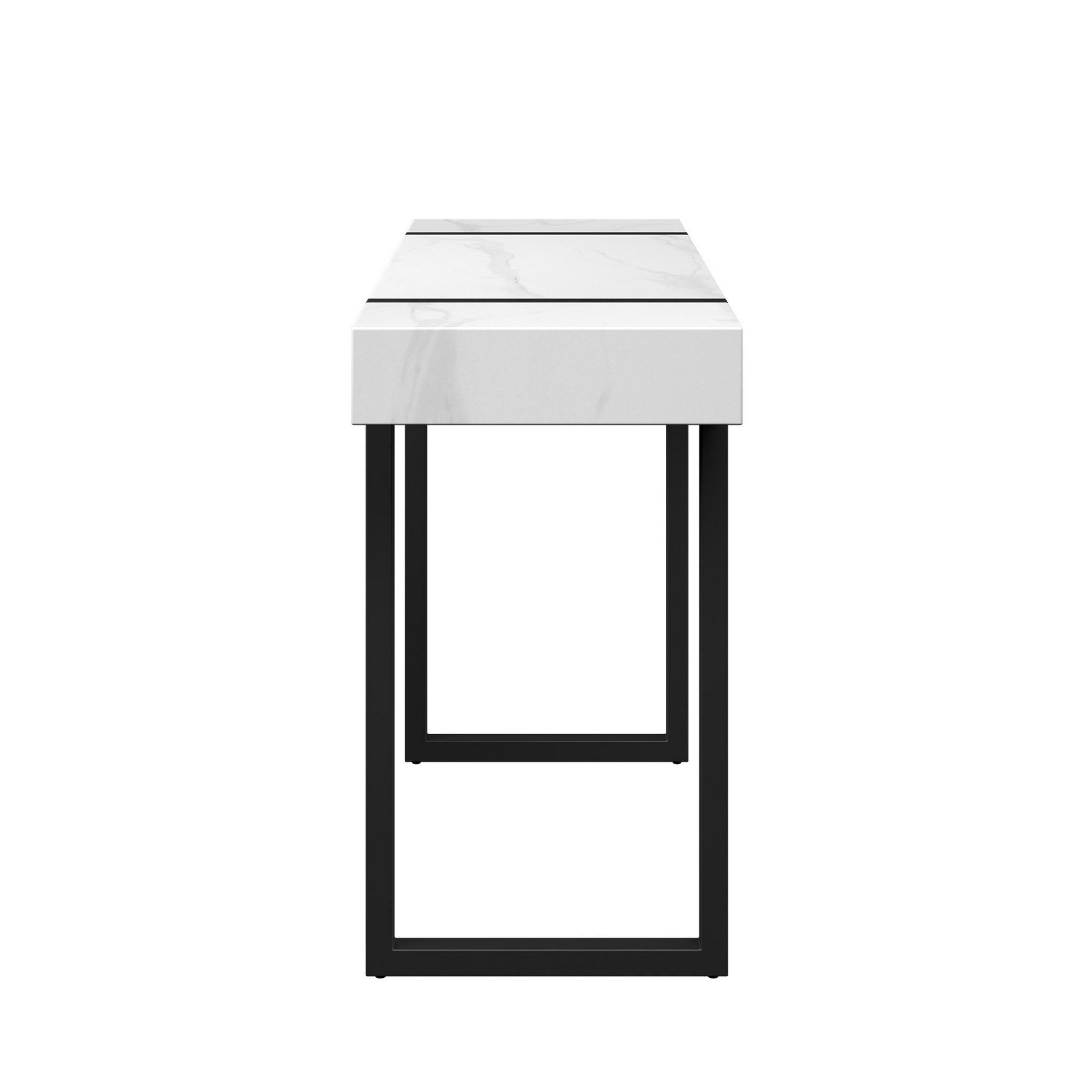 Montblanc White Marble Effect Console Table
