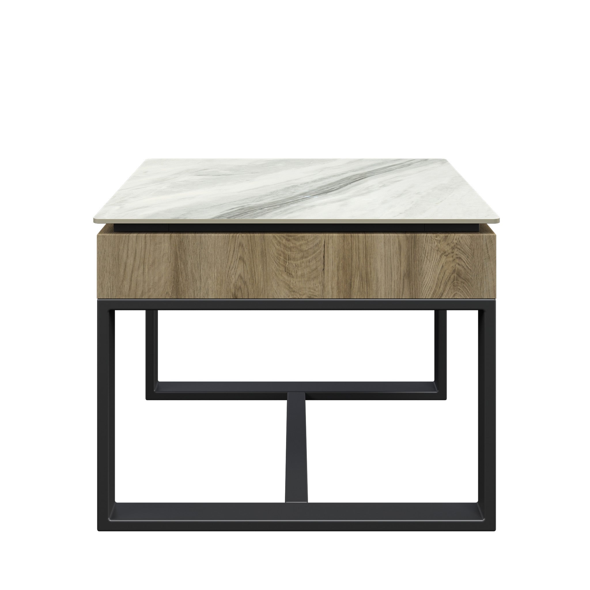 Monza White Ceramic Side Table