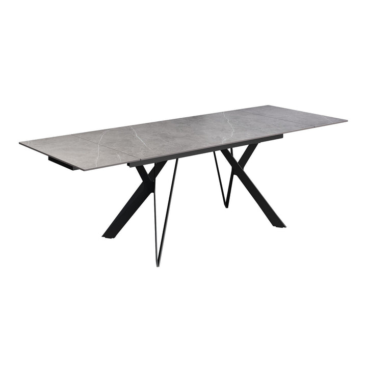 Murano 180-260cm Mid Grey Ceramic Pull-out Extending Dining Table