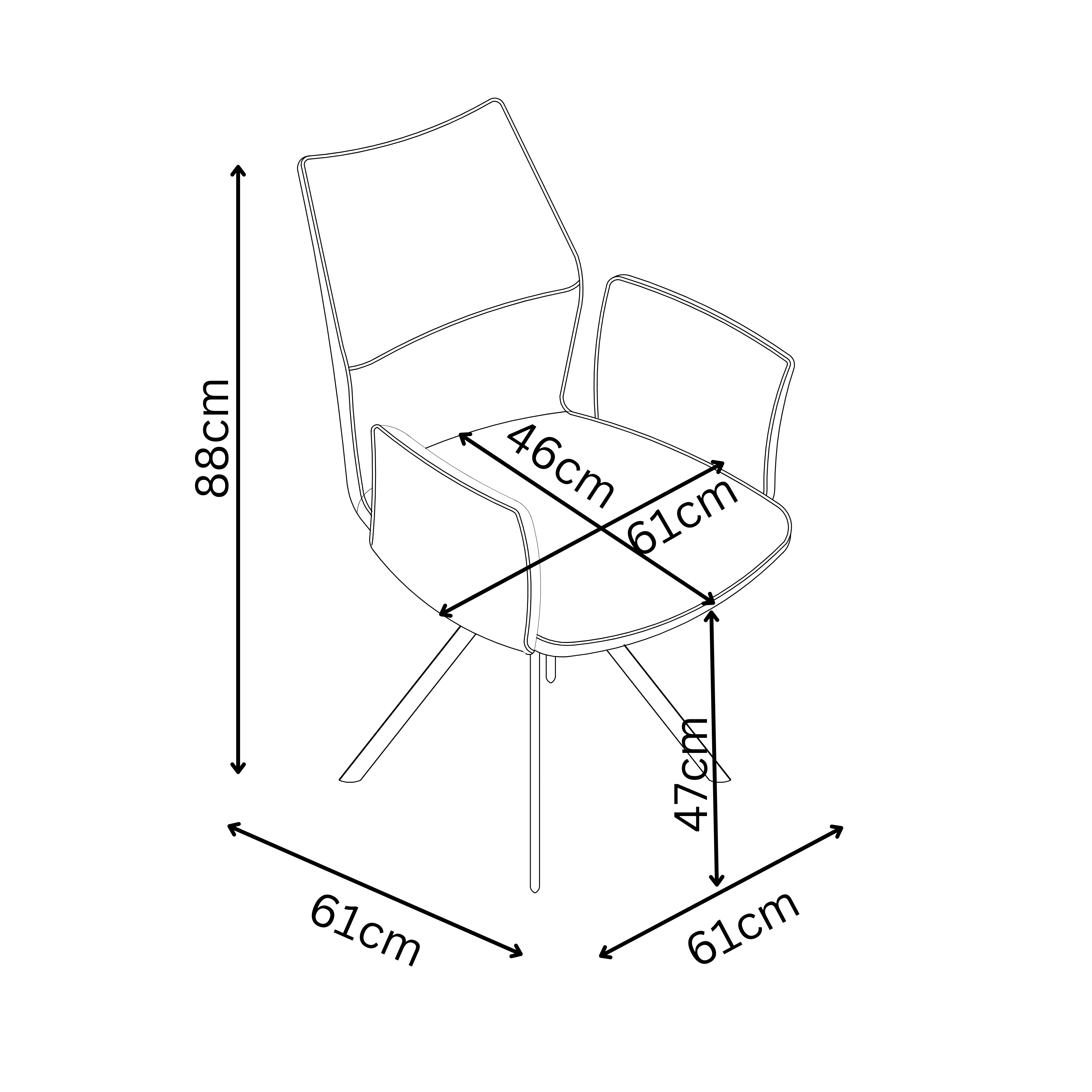Como Fabric Dining Armchair