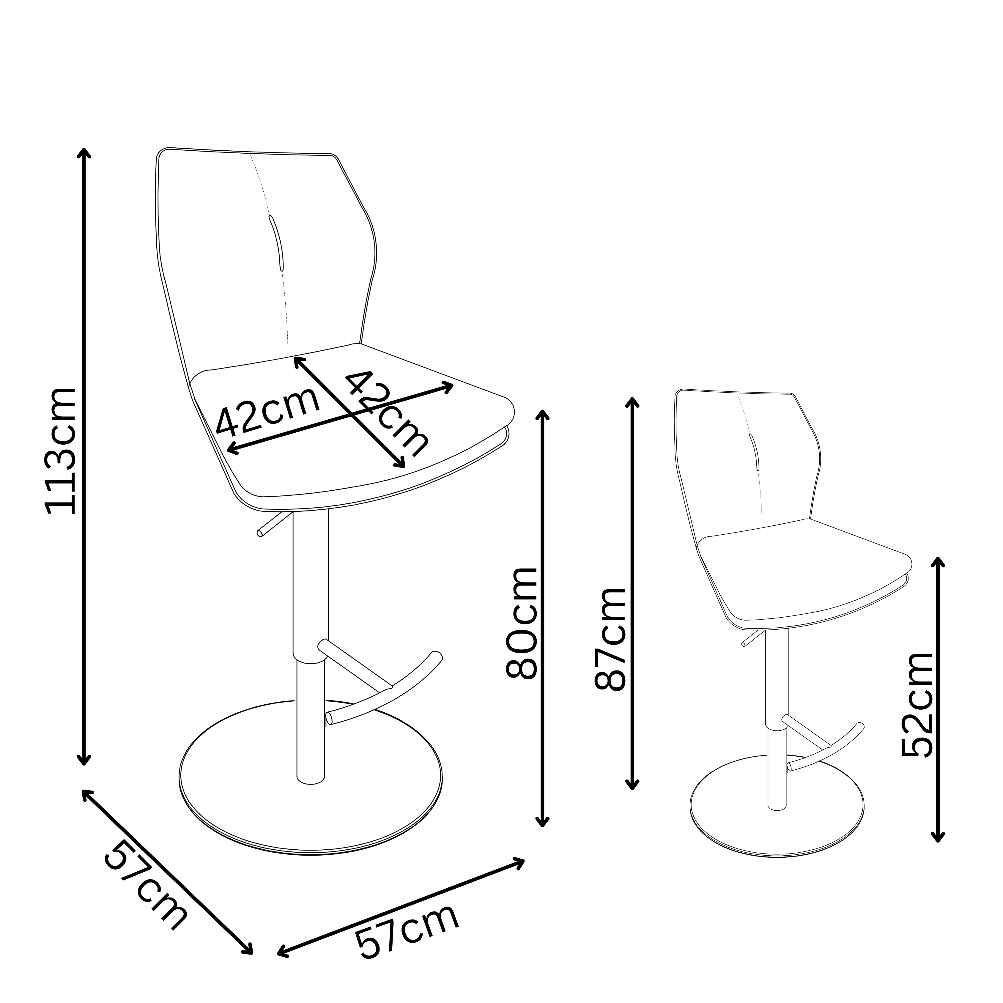 Sicily Fabric Bar Stool