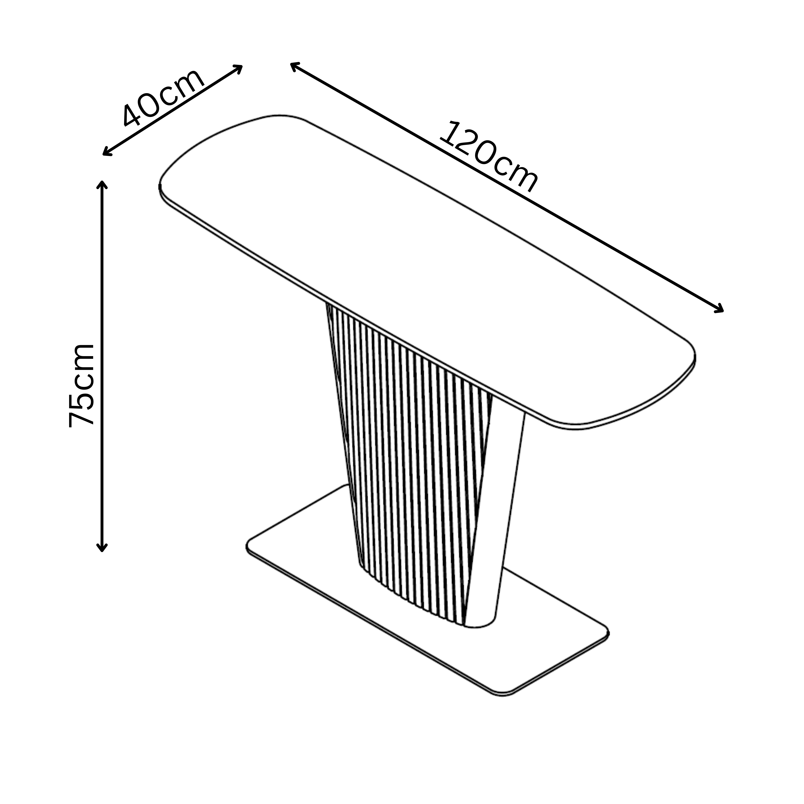 Castello Ceramic Console Table