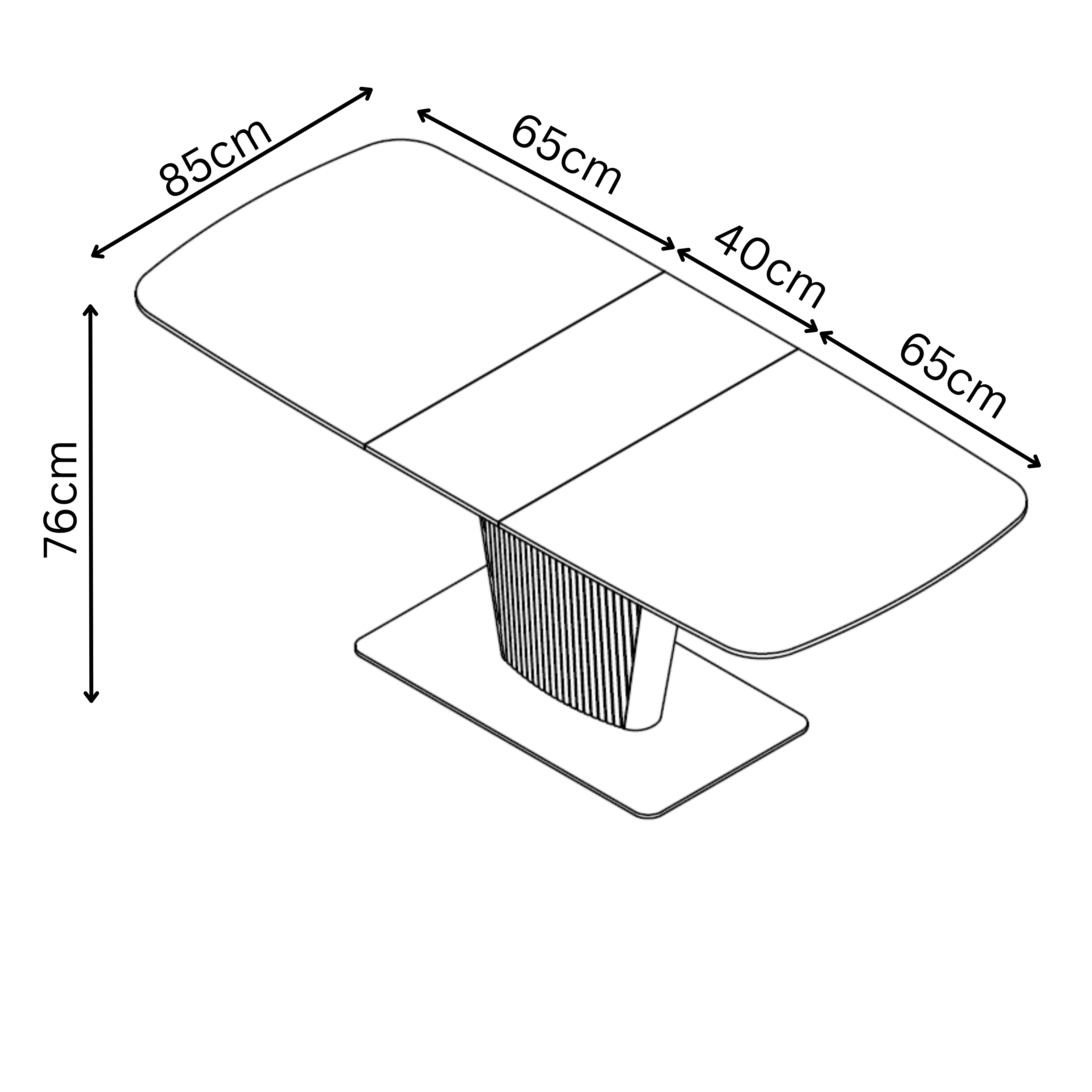 Castello 130-170cm Ceramic Extending Dining Table