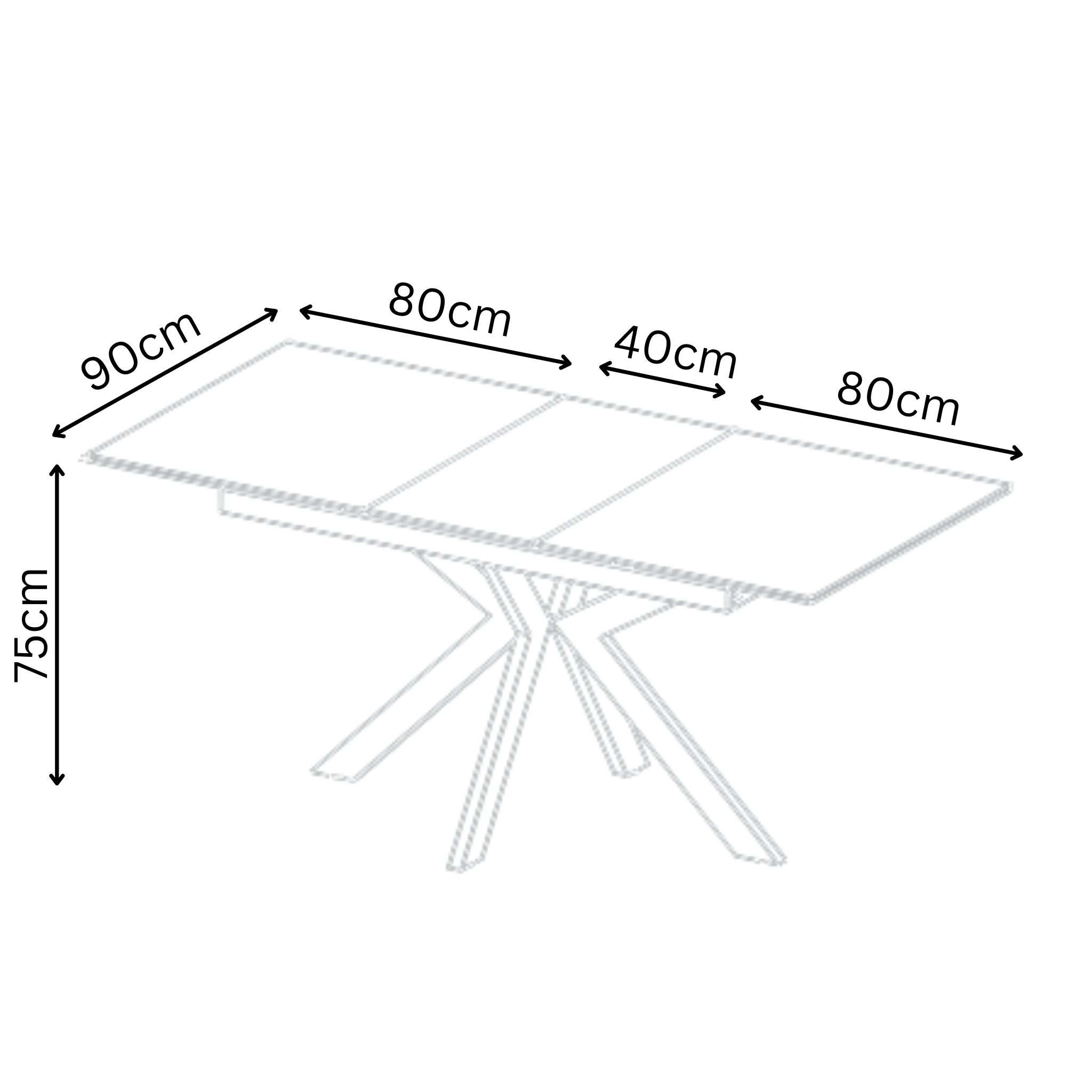 Aramis 160-200cm Ceramic Extending Dining Table