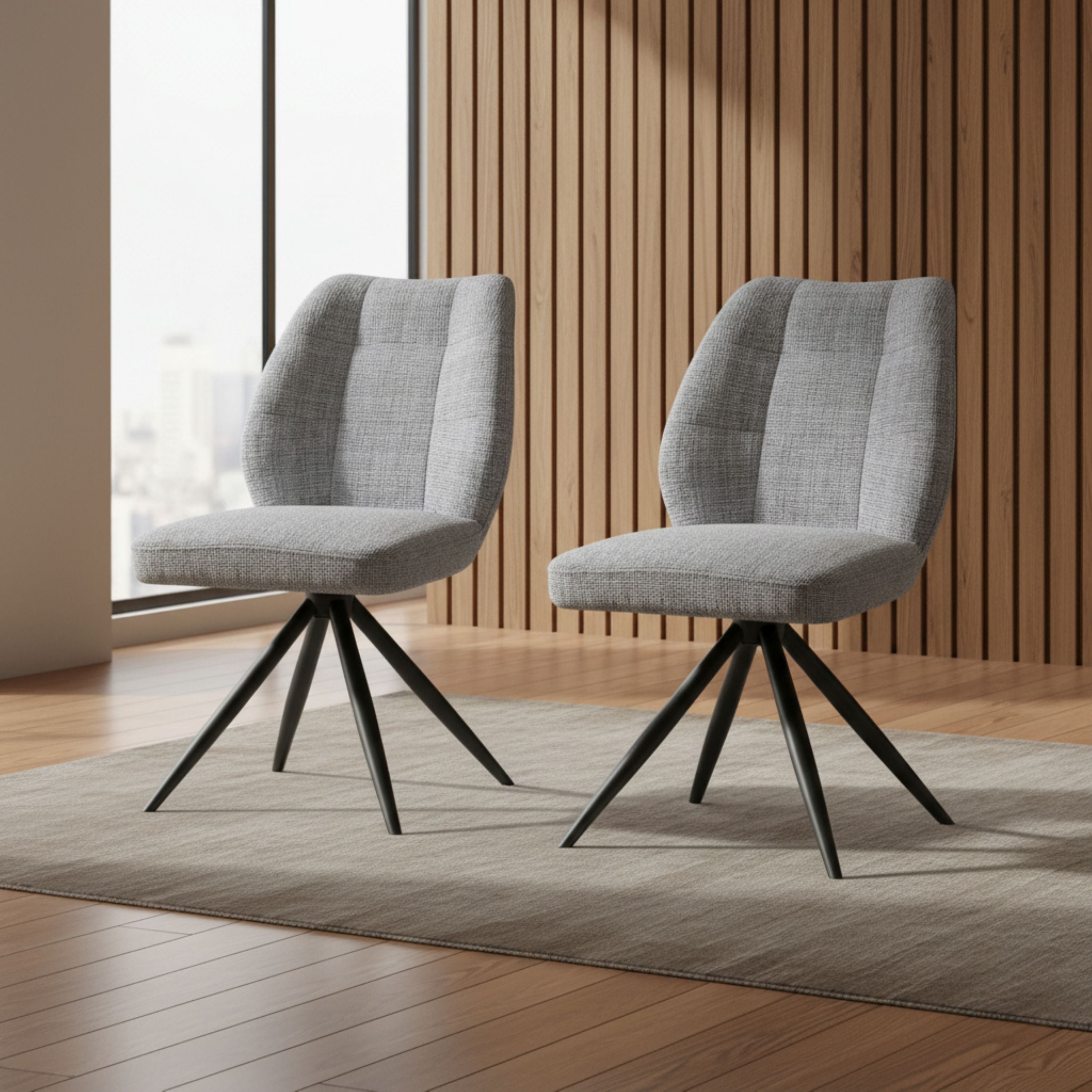 Ravello Fabric Swivel Dining Chair
